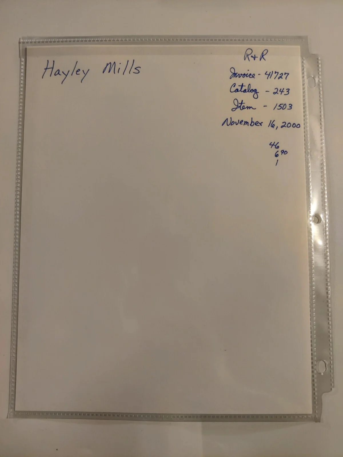 Hayley Mills — 2000 Hayley Mills Autographed Signed 8x10" Photo Pollyanna Parent Trap, image 5