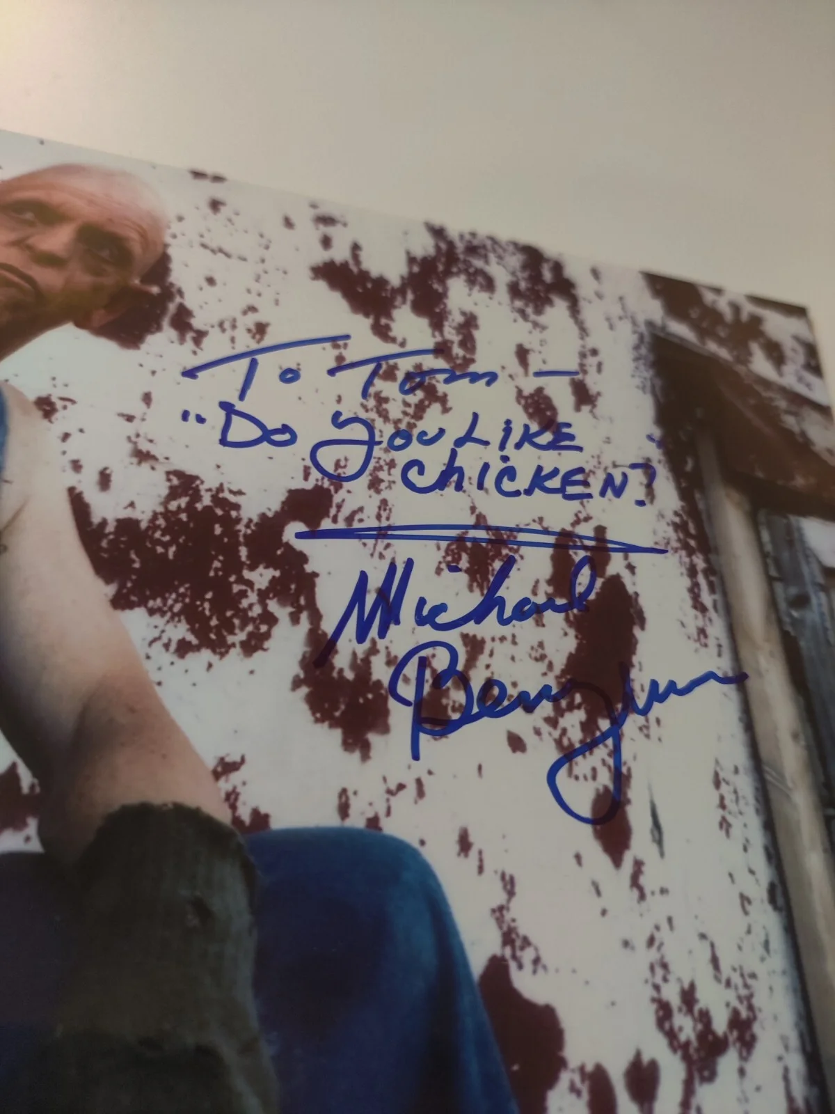 MICHAEL Berryman Signed Autograped 8x10" Photo Hills Have Eyes "..like Chicken?", image 2