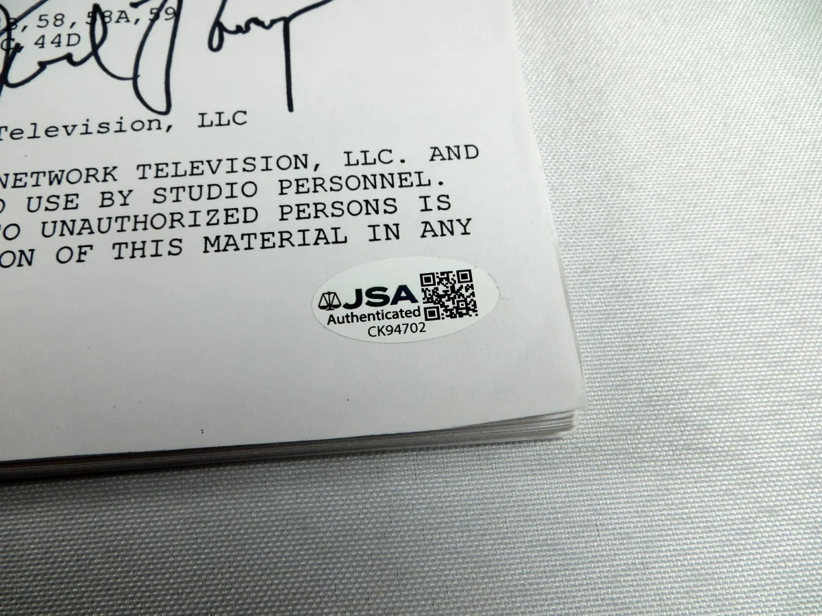 Sam Waterston, Jesse L. Martin, Dennis Farina, Fred Thompson — Law & Order Cast Signed Autographed Script Thompson Farina Waterston Rohm +2 JSA, image 2