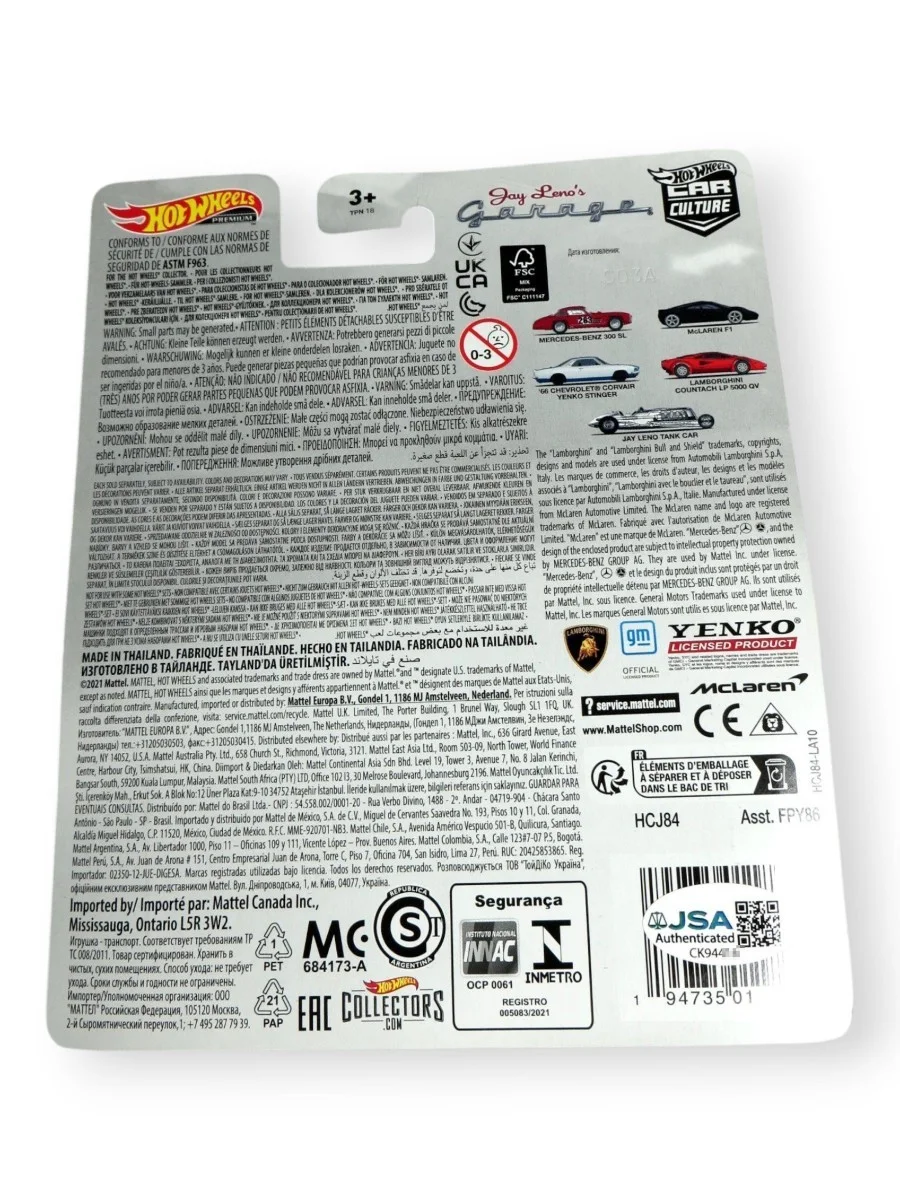 Jay Leno — Jay Leno Signed Autographed Die-Cast Car Hot Wheels 66 Chevy Corsair Stinger JSA, изображение 2
