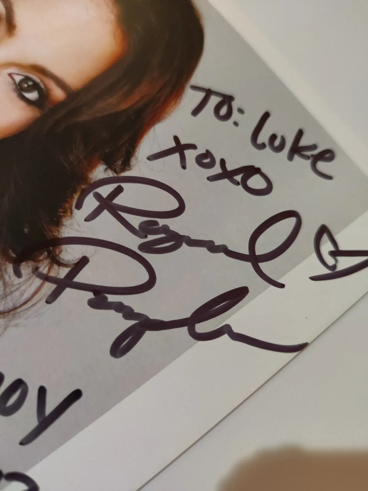 Raquel Pomplun — Raquel Pomplun Autographed Signed 8x10 Photo Playboy Pabst Blue Ribbon "To Luke", изображение 3