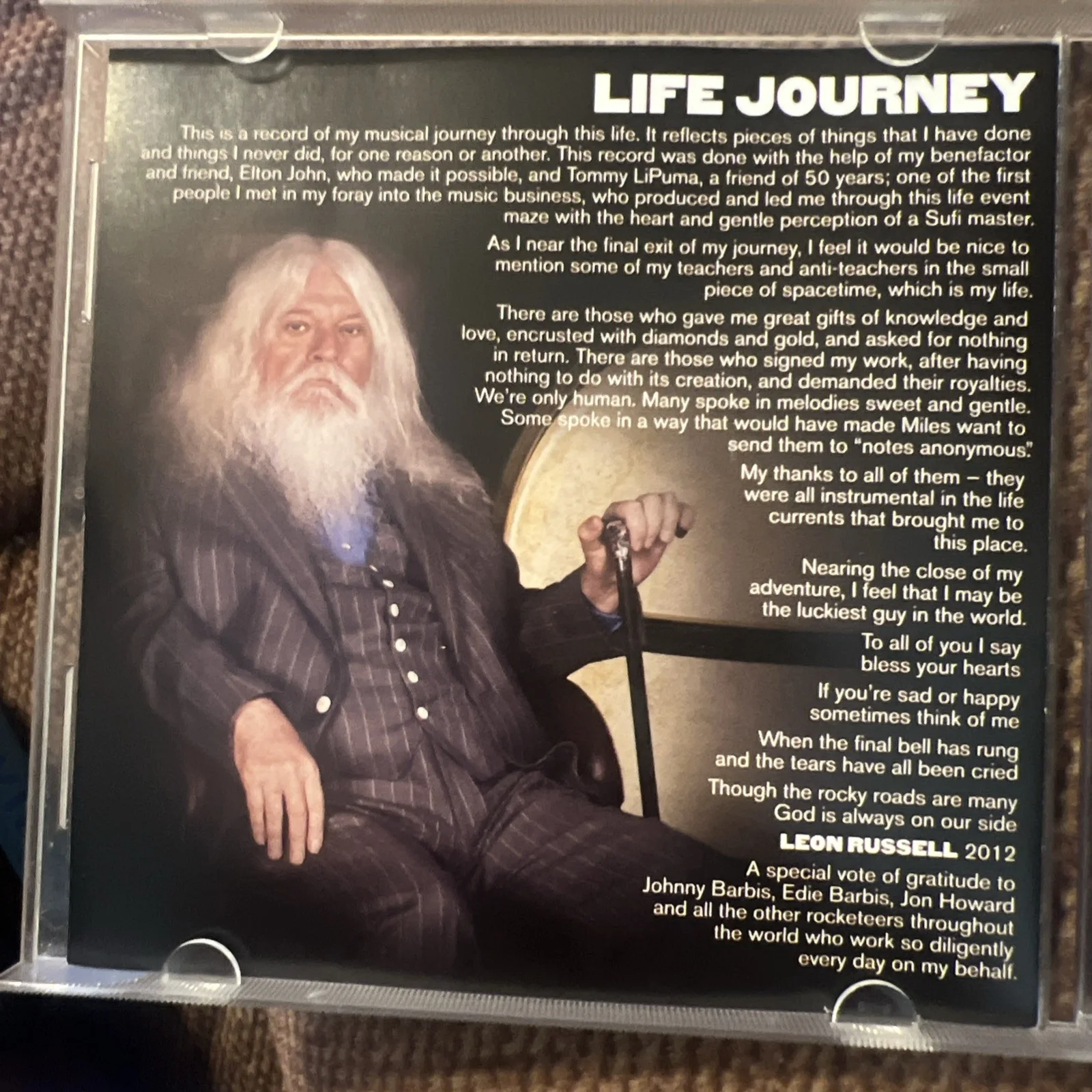 Leon Russell Life Journey Signed Autographed CD Album, изображение 3