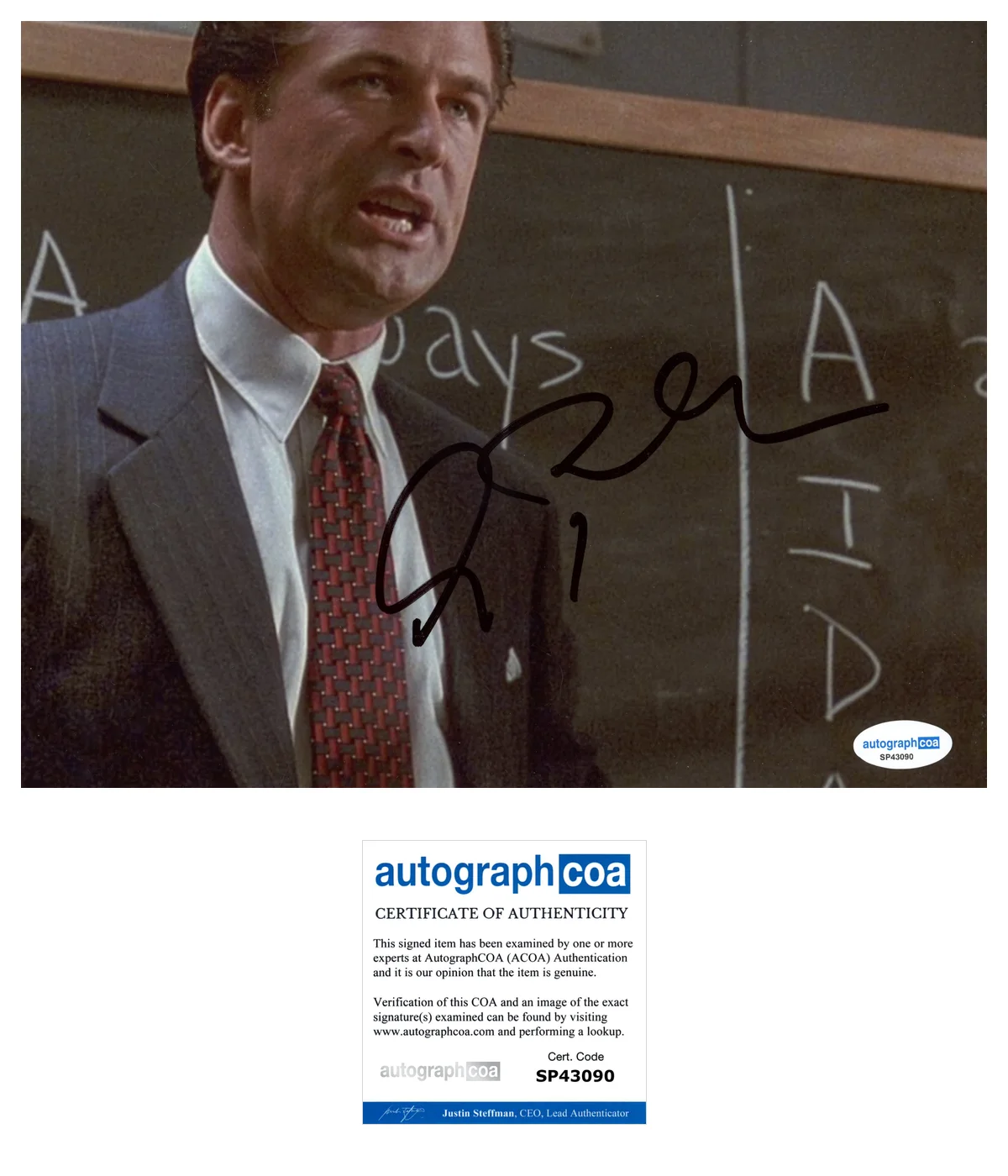 Alec Baldwin — Alec Baldwin Signed Autographed Glengarry Glen Ross "A-B-C" 8x10 Photo ACOA