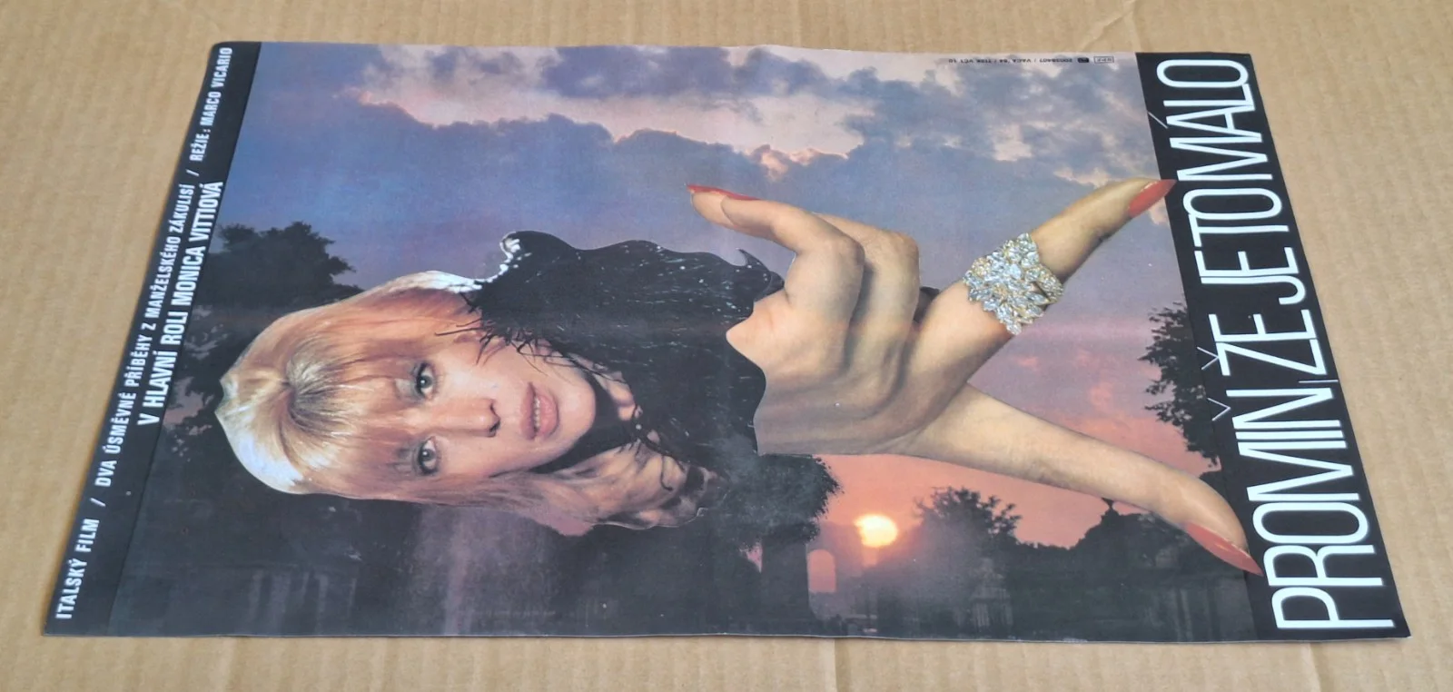 SCUSA SE E POCO 1982, MONICA VITTI, ORIGINAL A3 CZECH MOVIE POSTER, KAREL VACA, изображение 2