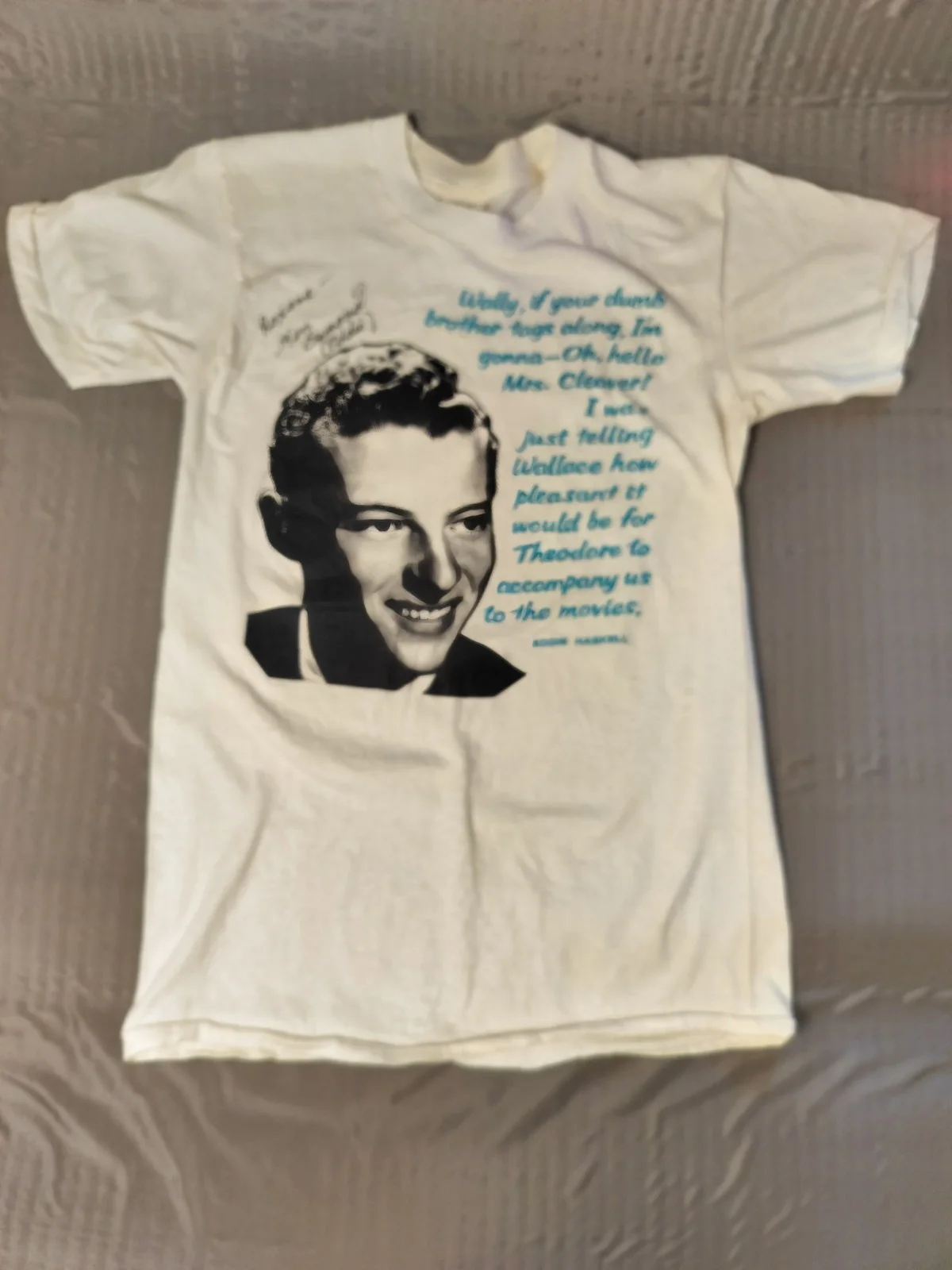 Ken Osmond " Eddie Haskell " Leave It To Beaver Autographed T Shirt Youth Small, изображение 3