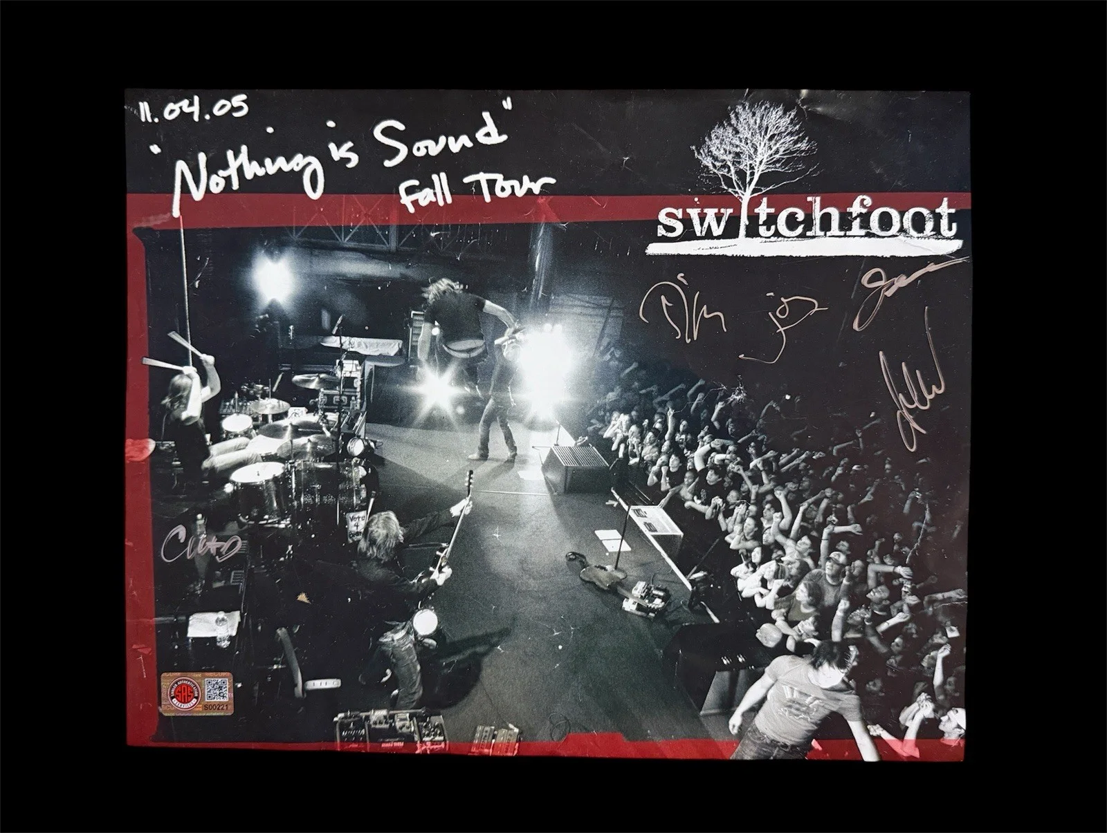 SwitchFoot (2) Original Signed Nothing Is Sound Fall Tour Posters SAS COA, image 5