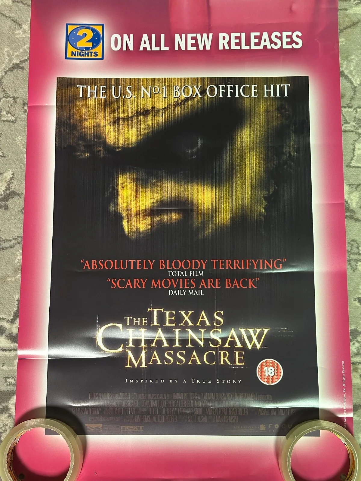 The Texas Chainsaw Massacre Remake - Rental Advertising Poster - Horror TCM, image 2