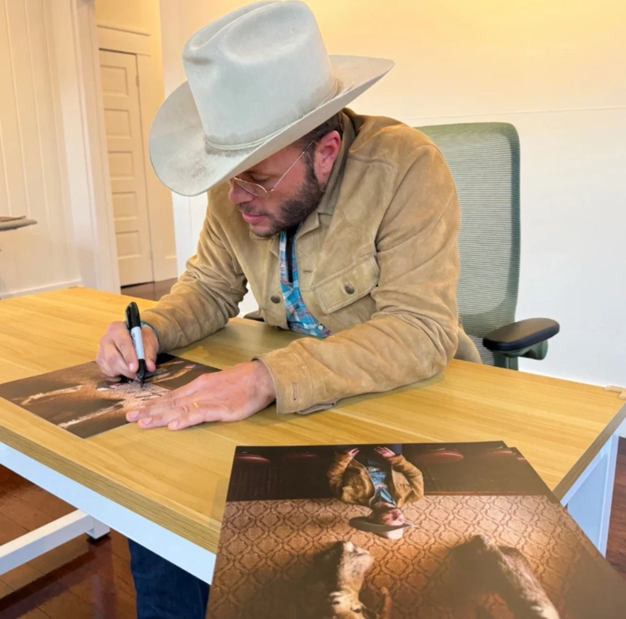 Charley Crockett Age of The Ram Vinyl Record LP Signed Autographed Insert 12x12, image 4