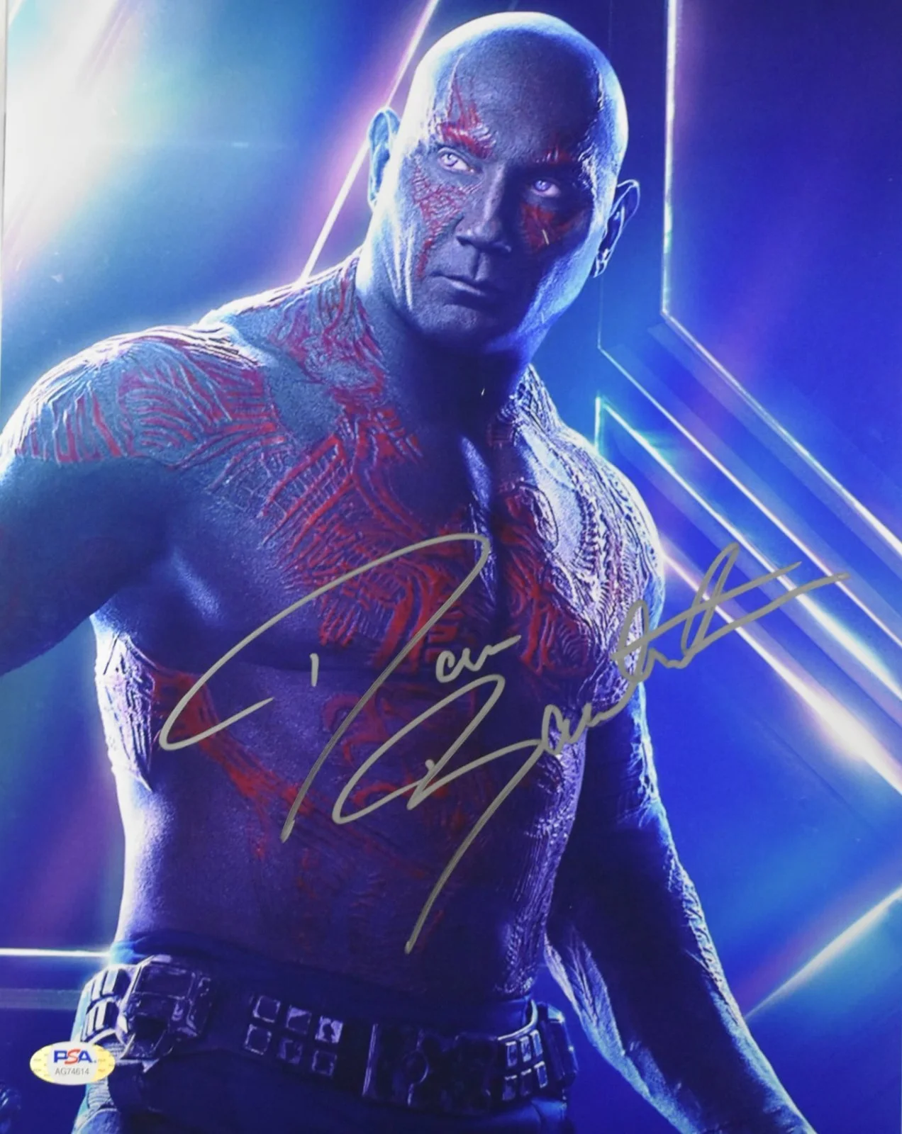 Dave Bautista — *GUARDIANS OF THE GALAXY* DAVE BAUTISTA SIGNED 11X14 PHOTO PSA AUTO DRAX