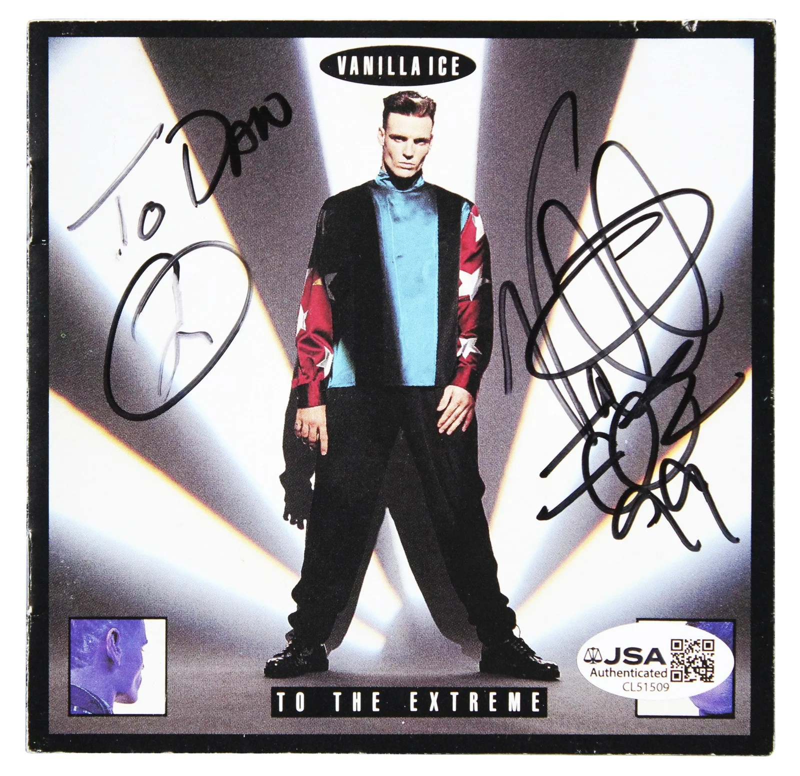 Vanilla Ice — Vanilla Ice "To Don, Peace" Signed To The Extreme CD Booklet JSA #CL51509
