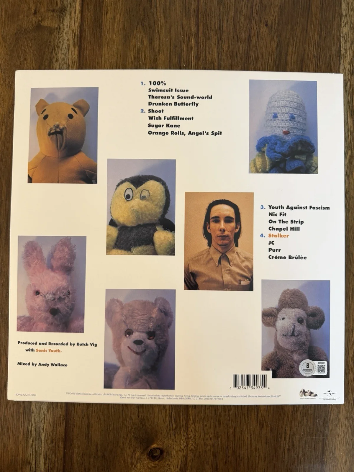Kim Gordon ‘Sonic Youth’ Signed Vinyl Album ‘Dirty’ Beckett Certified, изображение 2
