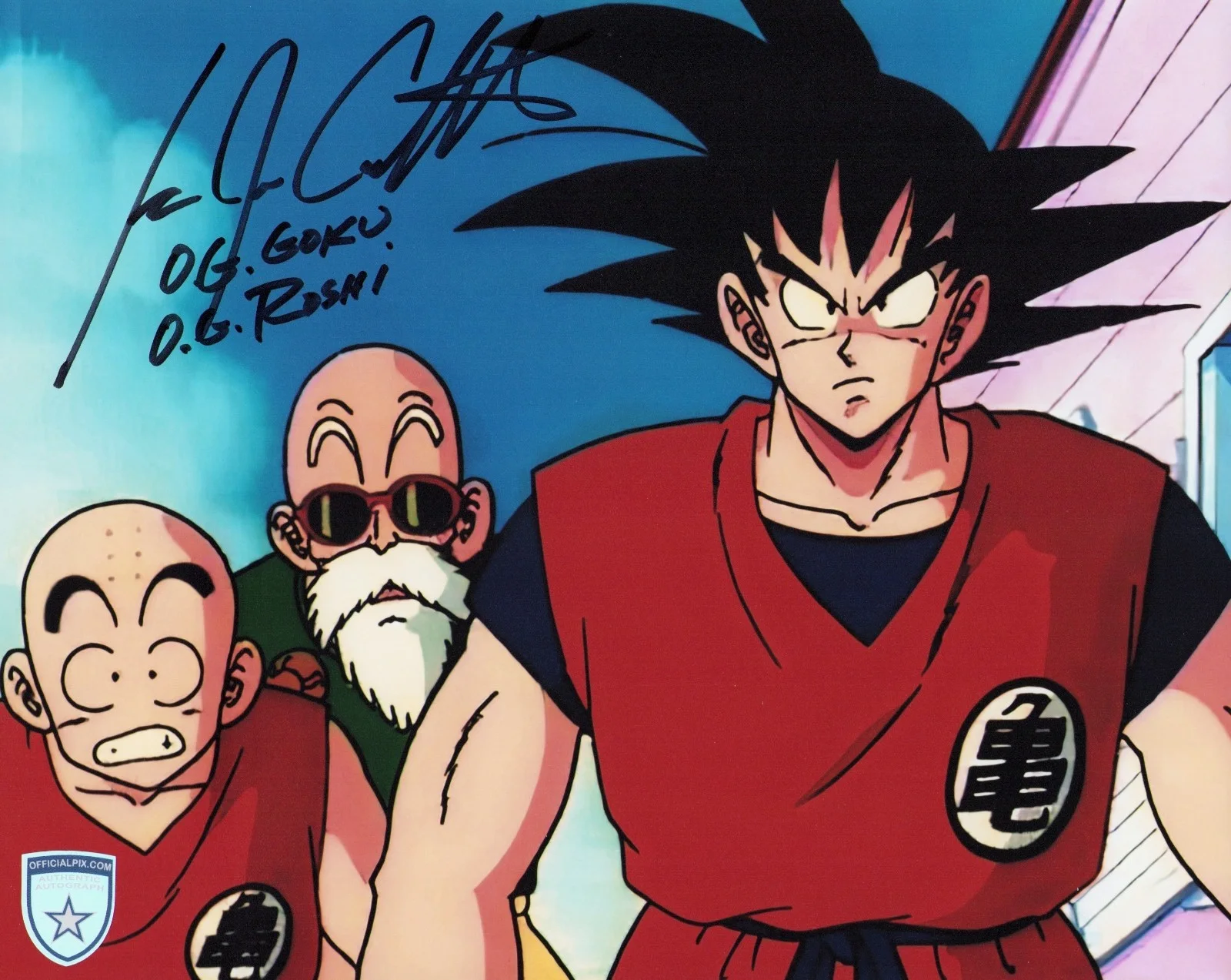 Ian James Corlett — Signed Ian James Corlett Dragon Ball Z Og Goku Roshi 8x10 w/ Official Pix COA