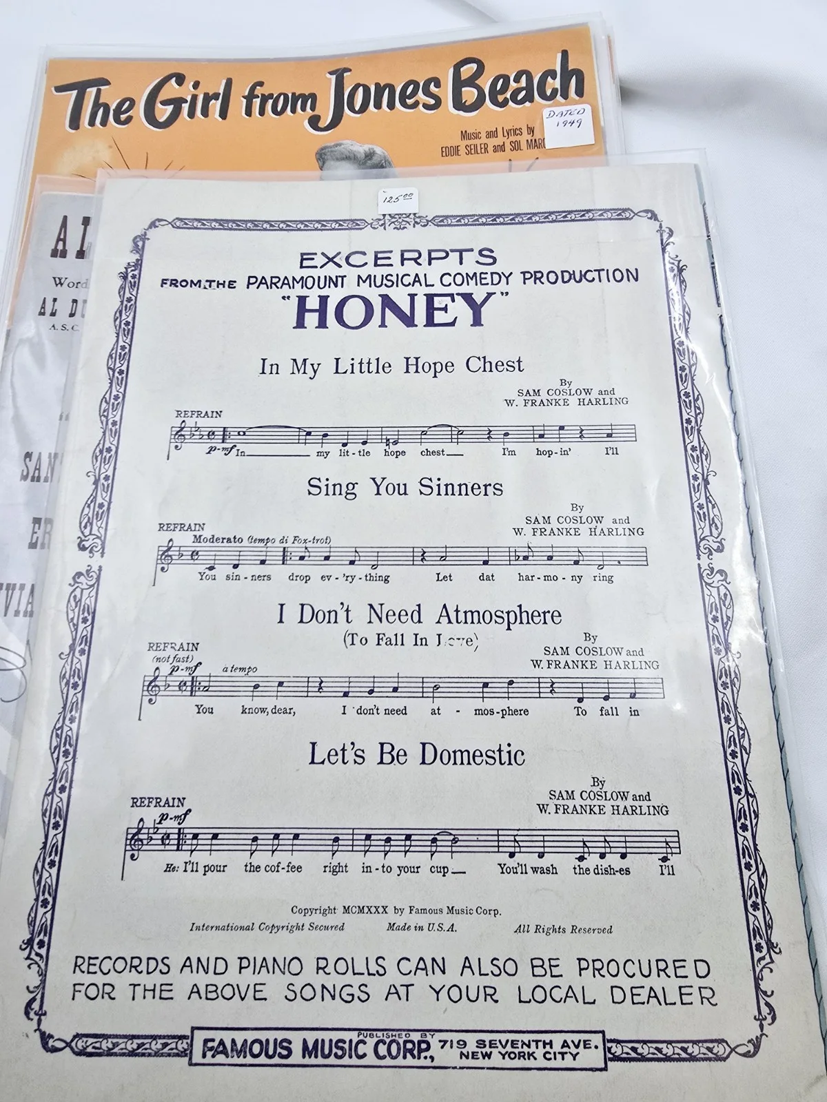 Claudette Colbert Autograph Signed Sheet Music 12x9, изображение 3