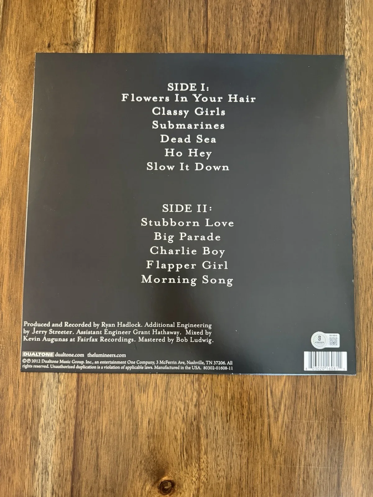 Wesley Schultz ‘The Lumineers’ Band Signed Vinyl Album Autograph Beckett, изображение 2