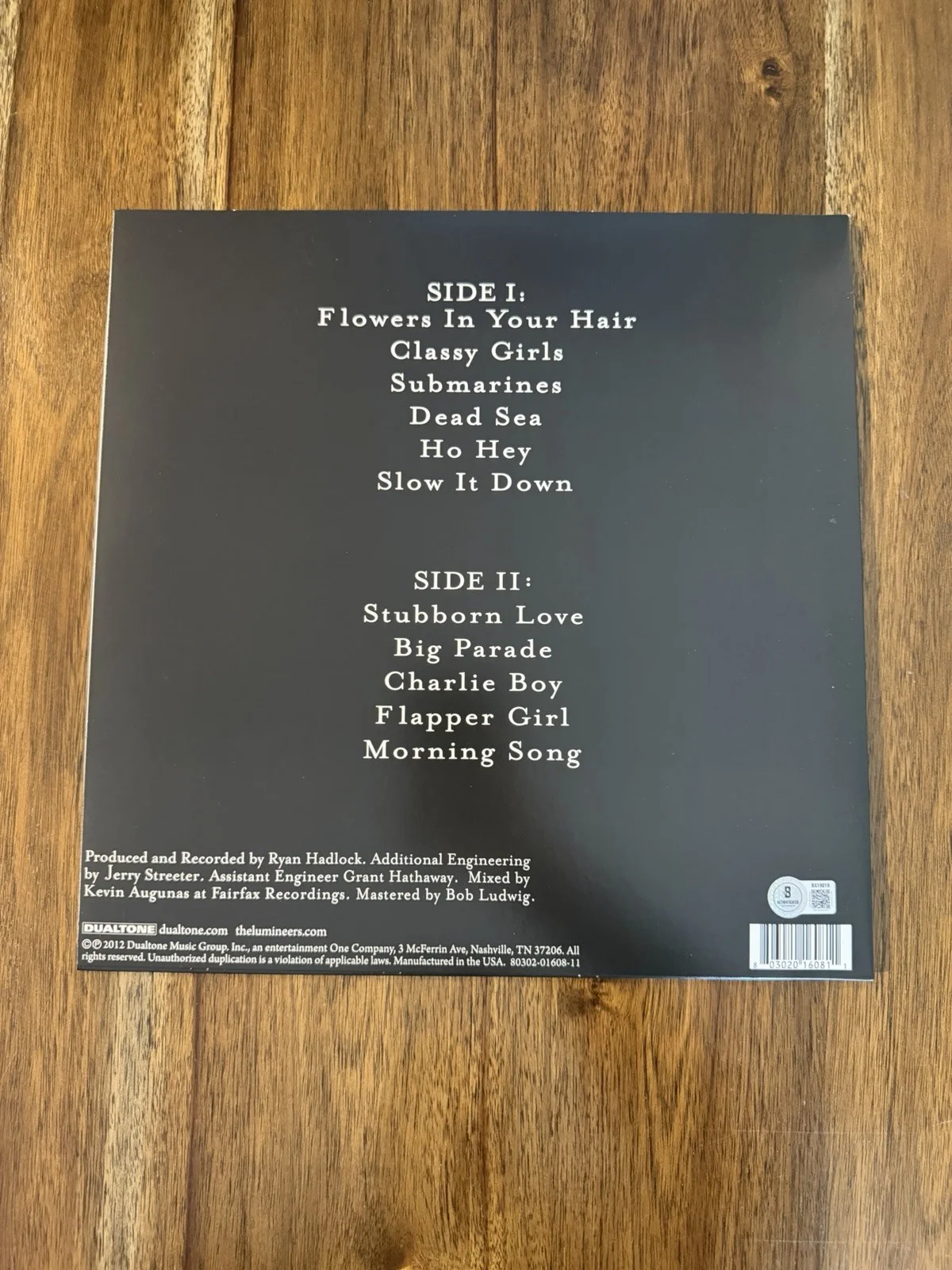 Wesley Schultz ‘The Lumineers’ Band Signed Vinyl Album Autograph Beckett, изображение 2