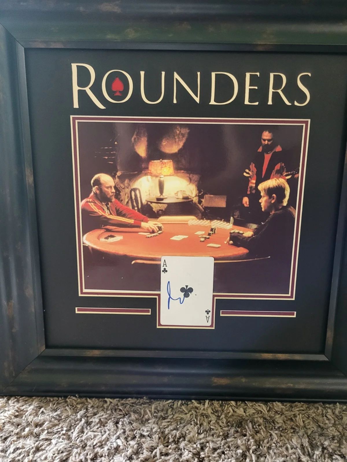 Rounders Movie Framed Display Autographed Playing Card w/ JSA Authentication, image 2