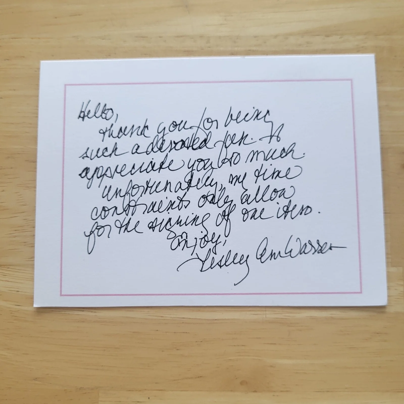 Lesley Ann Warren — Lesley Ann Warren Desperate Housewives Clue Hand Signed Card Autograph