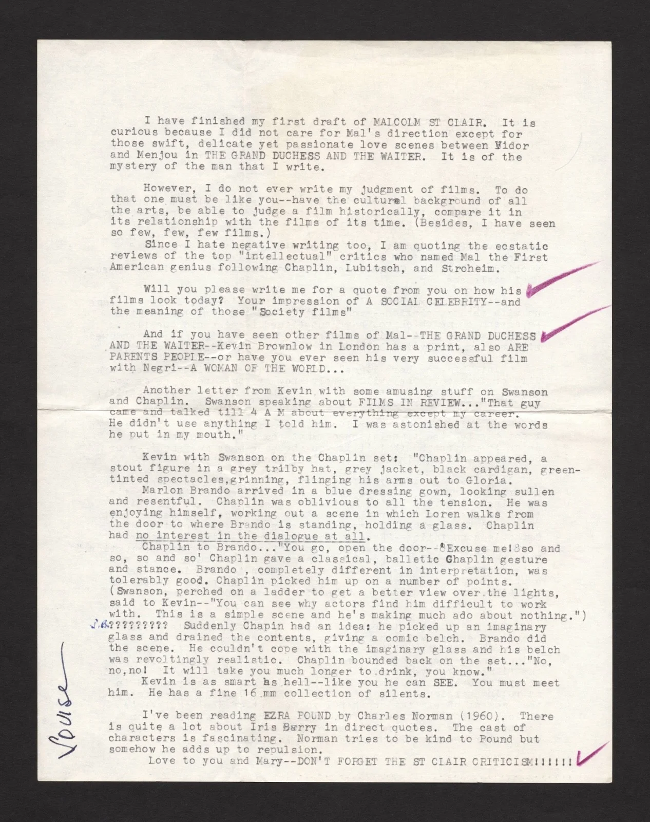 LOUISE BROOKS — ONE OF A KIND 1966 LOUISE BROOKS LOTTE EISNER LETTER BRANDO CHAPLIN GISH PABST, изображение 5