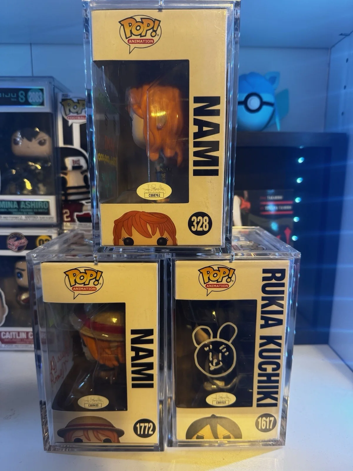 Signed Nami Funko & Signed Rukia Funko Jsa Cert Lot, image 2