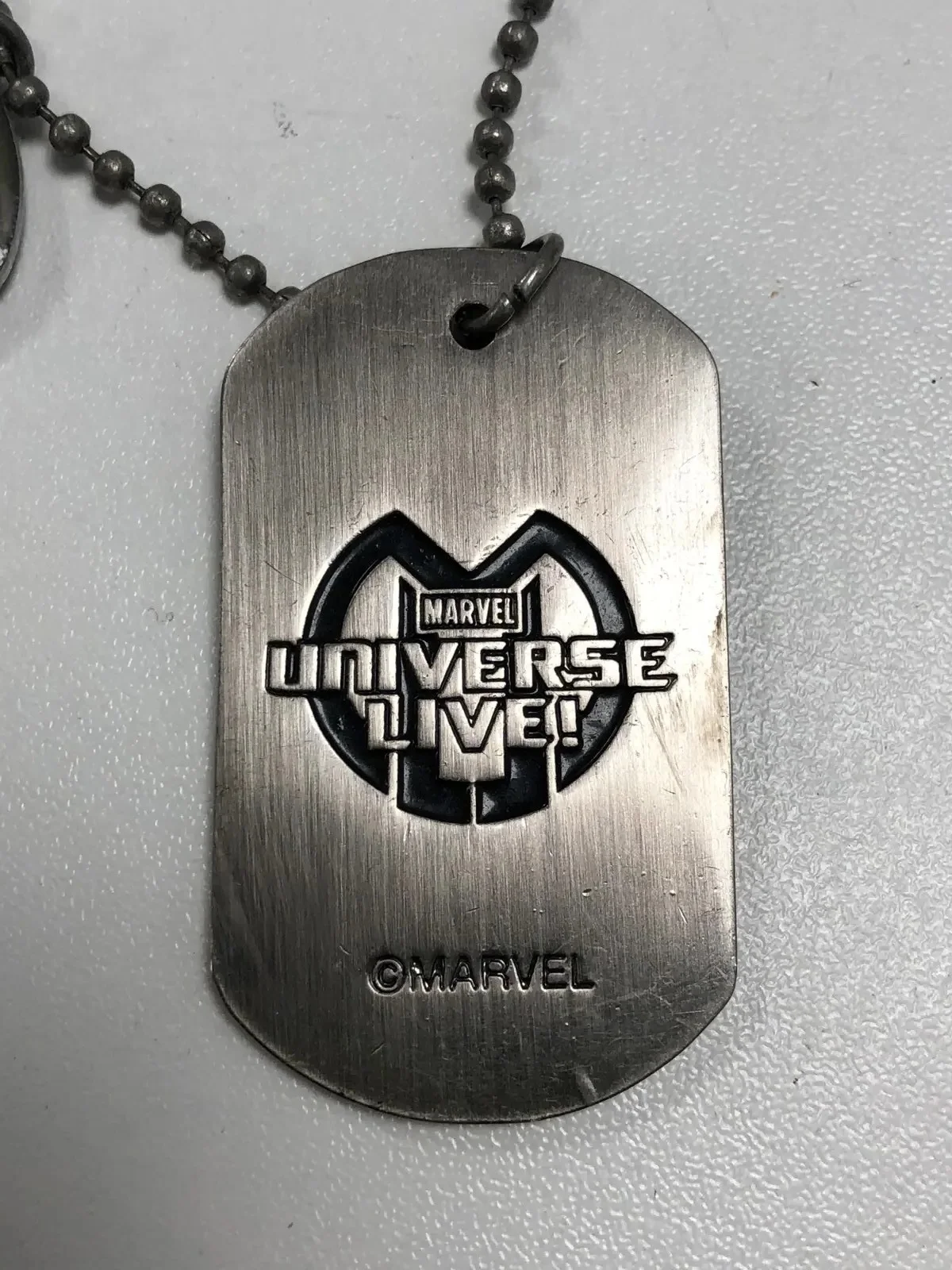 Marvel Universe Live Captain America Dog Tag Necklace Set Colectable Pre Owned, image 5