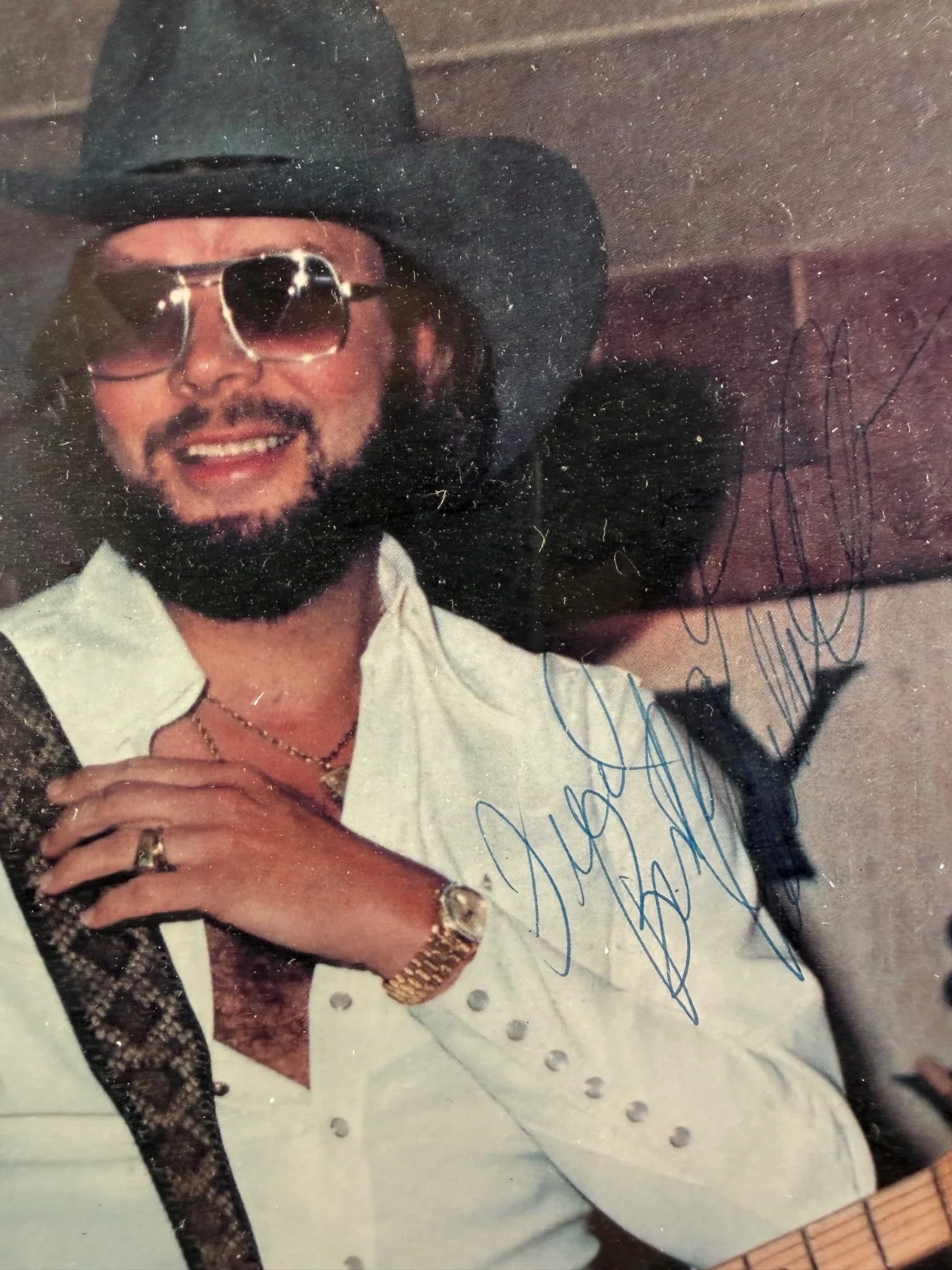 Rare Hank Williams Jr Autographed 8 X 10 Photo Circa 1980, image 3