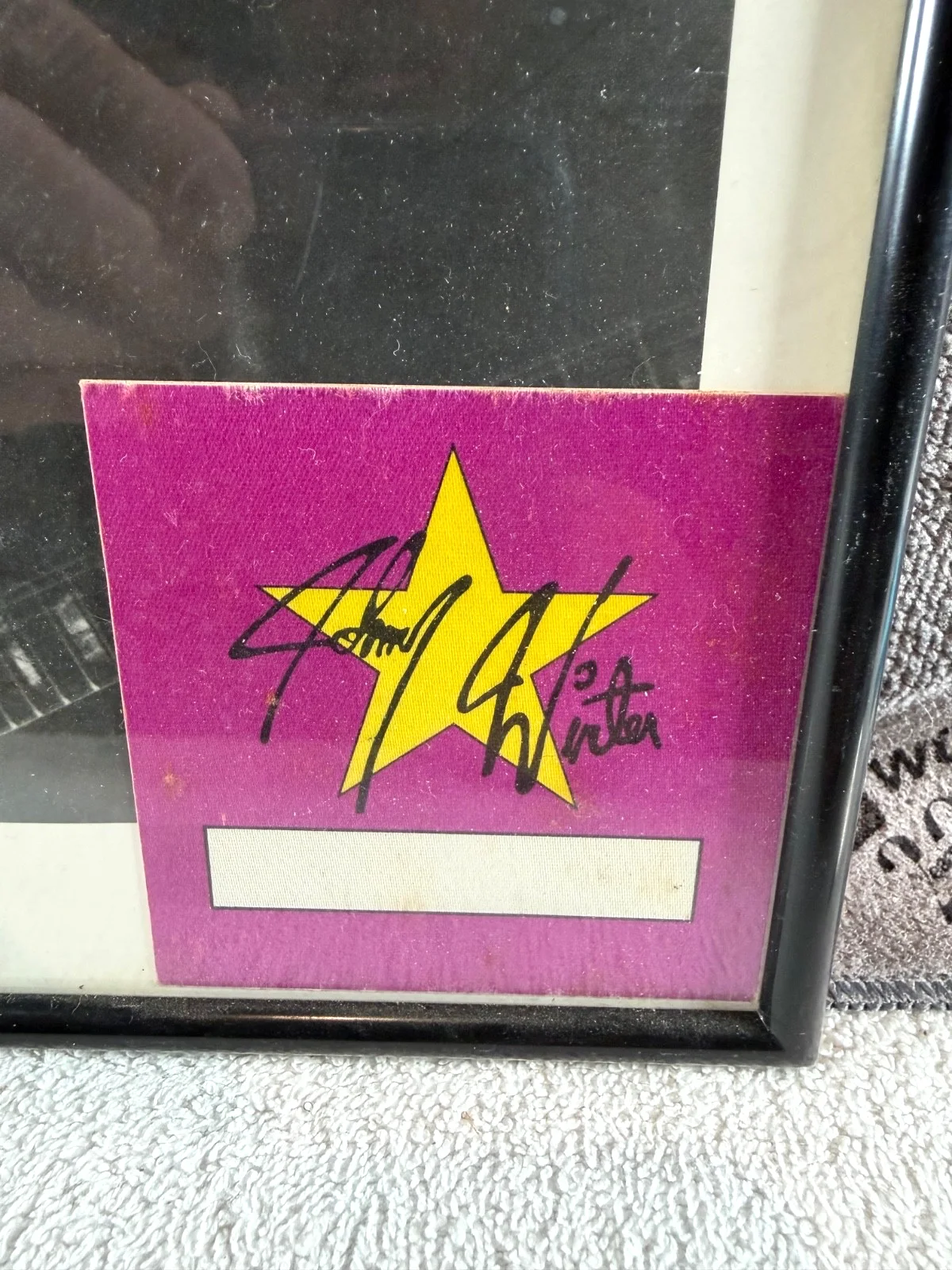 Rare Signed Johnny Winter 8 x 10 Photo With VIP Backstage Pass, image 2