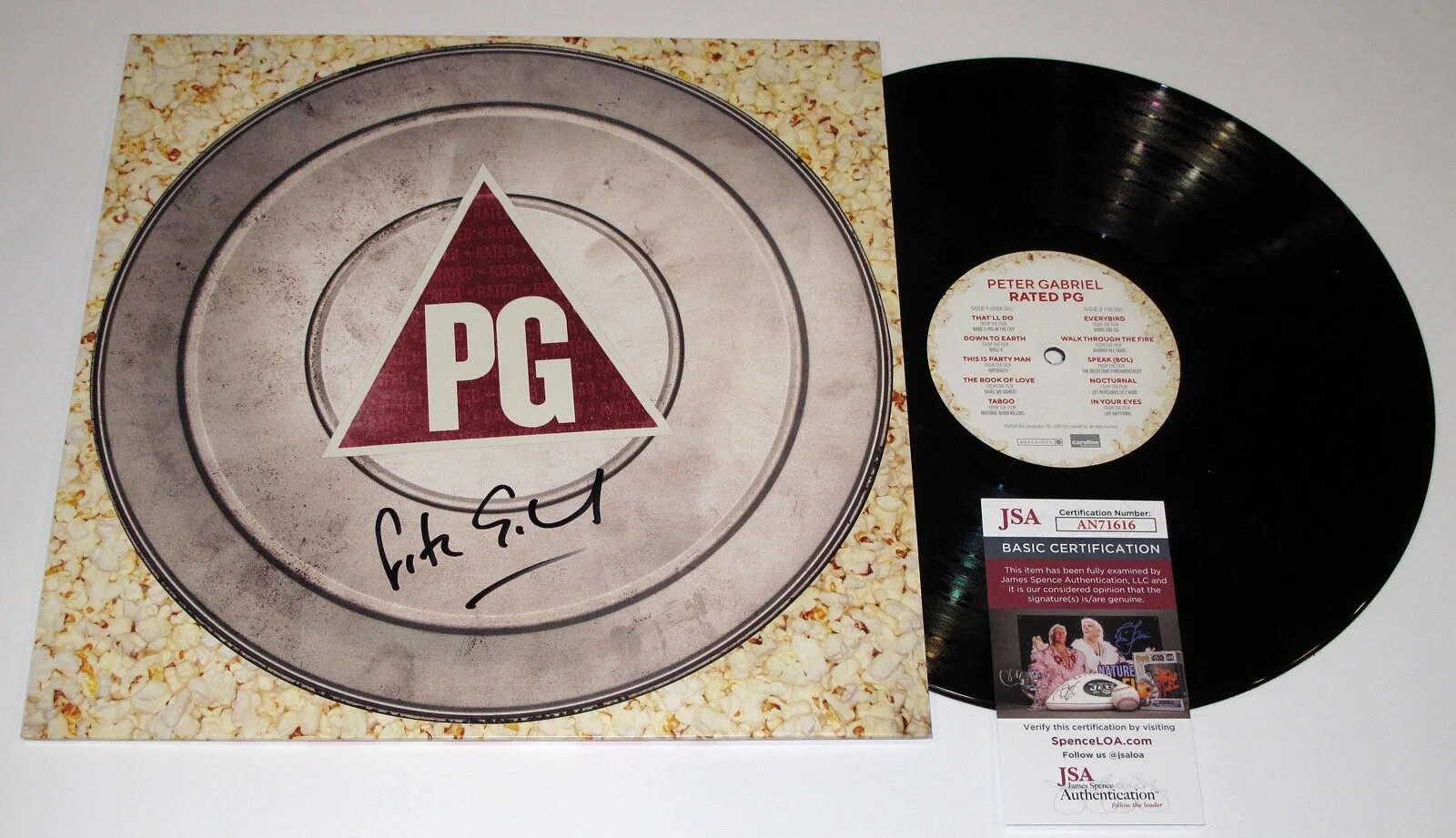 Peter Gabriel — Peter Gabriel signed "RATED PG" Vinyl Album LP Autographed EXACT PROOF JSA COA, image 5