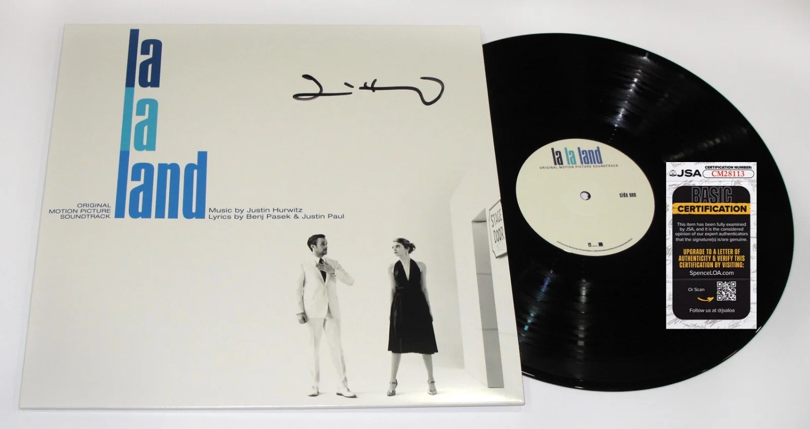 Justin Hurwitz — Justin Hurwitz signed "LA LA LAND" Vinyl Album c Emma Stone Ryan Gosling JSA COA