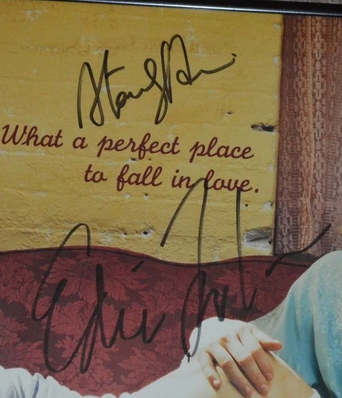 Frankie & Johnny Autographed Framed Broadway Poster Edie Falco Stanley Tucci, изображение 2