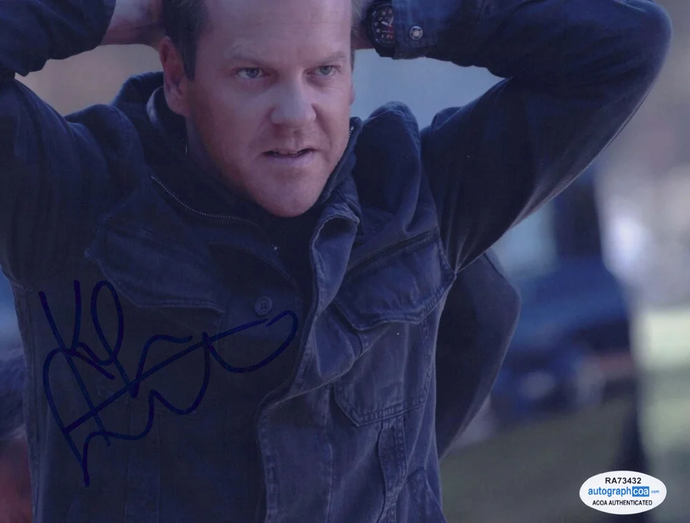 KIEFER SUTHERLAND — Kiefer Sutherland signed "24" 8x10 Photo d Autographed PROOF Jack Bauer ACOA COA, image 4
