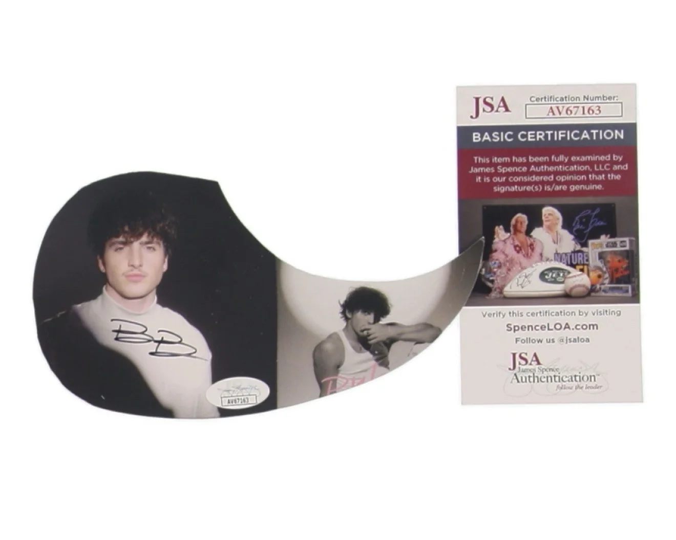 Benson Boone Signed “Pulse” Custom Insert Guitar Pickguard JSA Auto, image 2