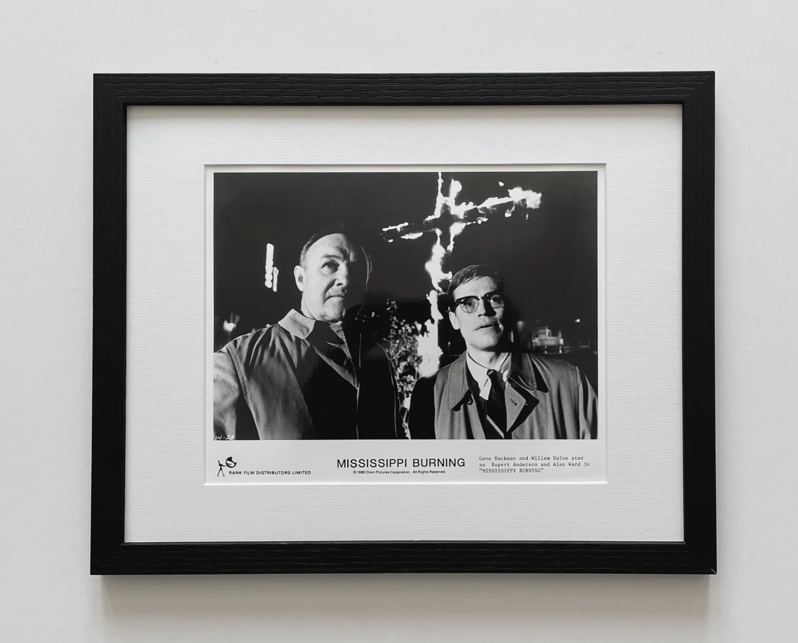 Mississippi Burning Photo Original 8X10 Inch B&W Press Publicity Still: Framed, изображение 2