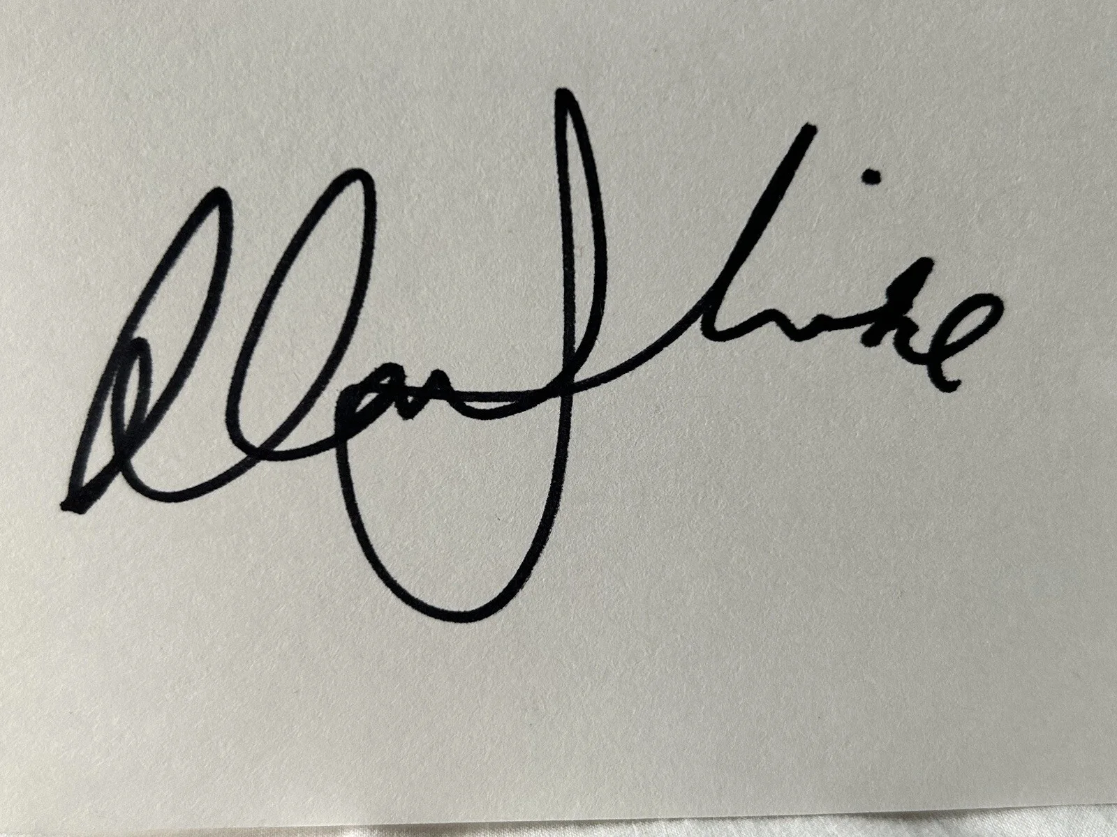 Alan Thicke — Alan Thicke Canadian Actor Songwriter Show Host Signature on Index Card Original, изображение 2