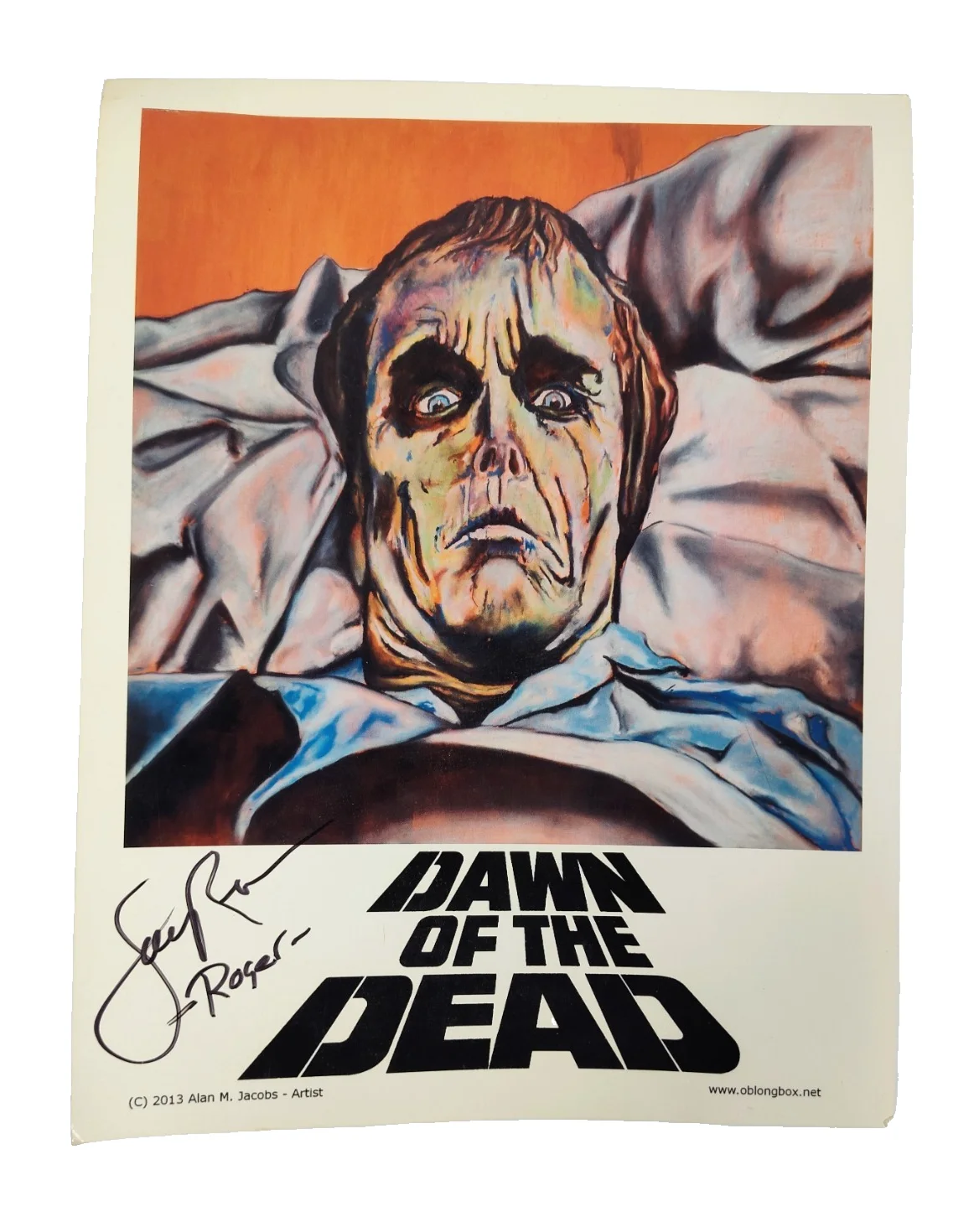 Scott Reiniger — Dawn of the Dead 1978 Art Print SIGNED Scott Reiniger Roger Horror Poster