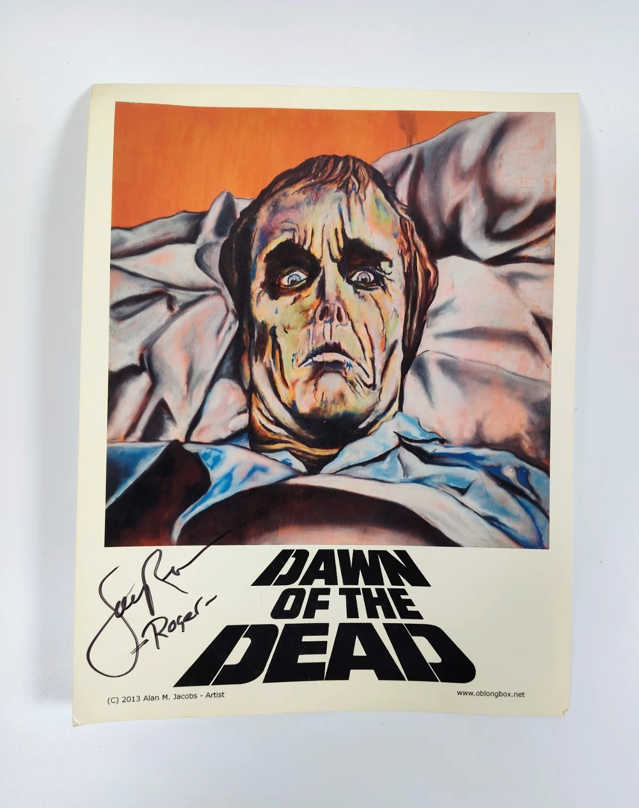 Scott Reiniger — Dawn of the Dead 1978 Art Print SIGNED Scott Reiniger Roger Horror Poster, изображение 2