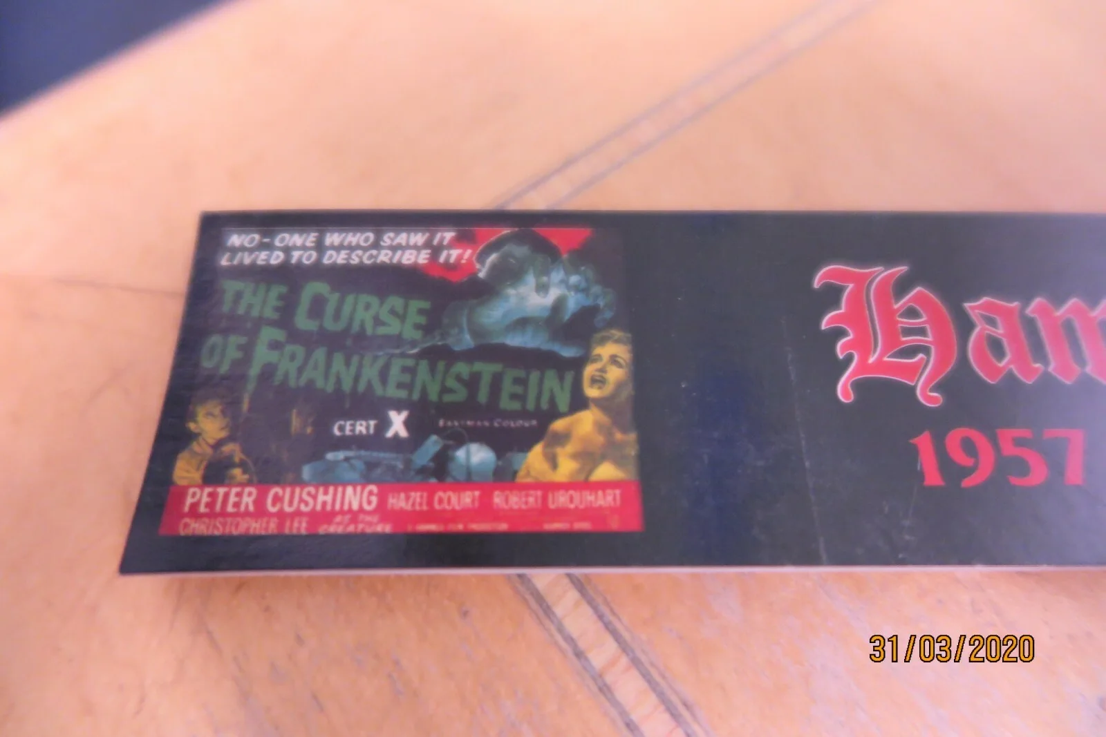HAMMER HORROR - HAMMER 40 YEARS 1957-1997 - BOOKMARK, image 2