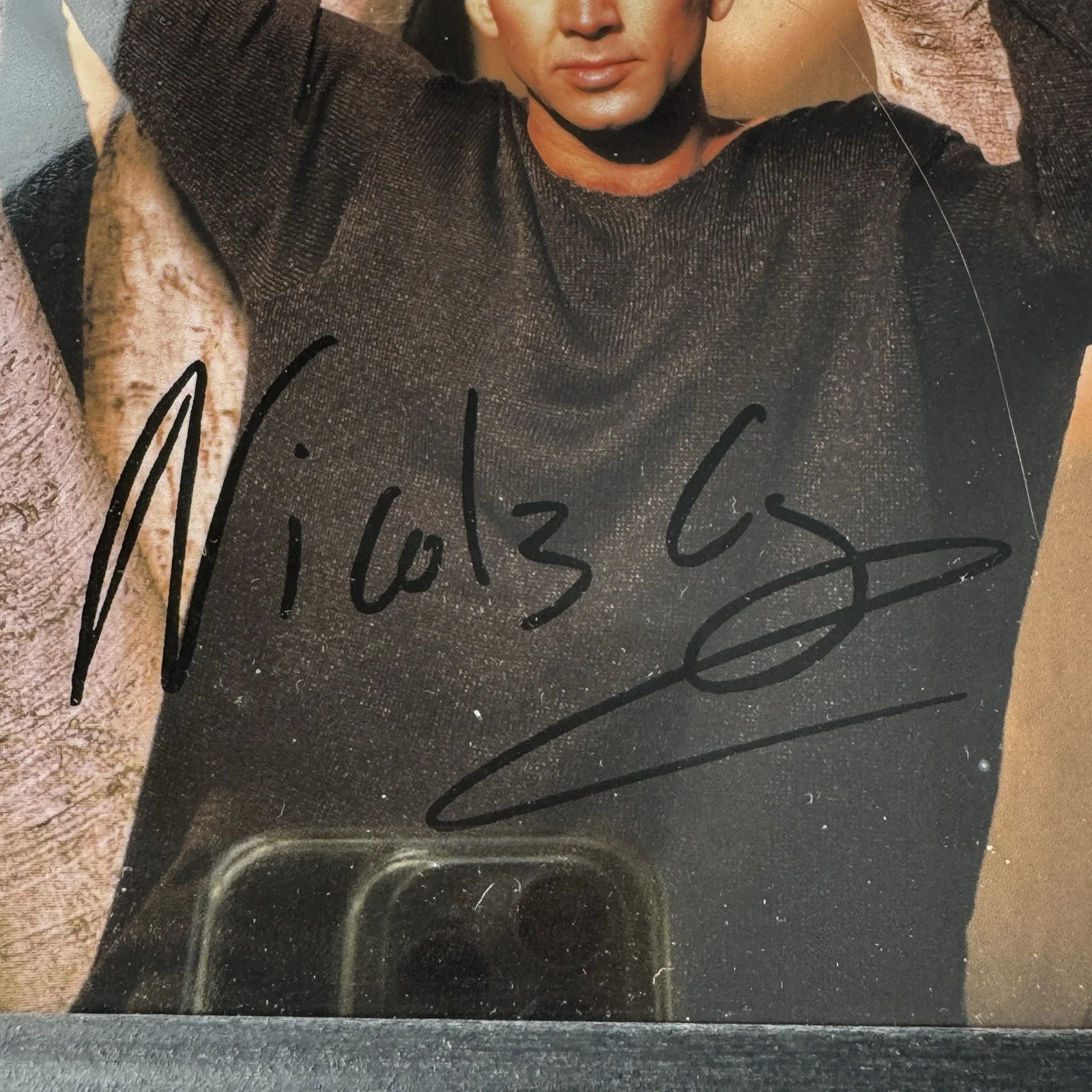 Nicolas Cage Signed 5x7 Autograph In Person Original From The Early 2000s Framed, изображение 2
