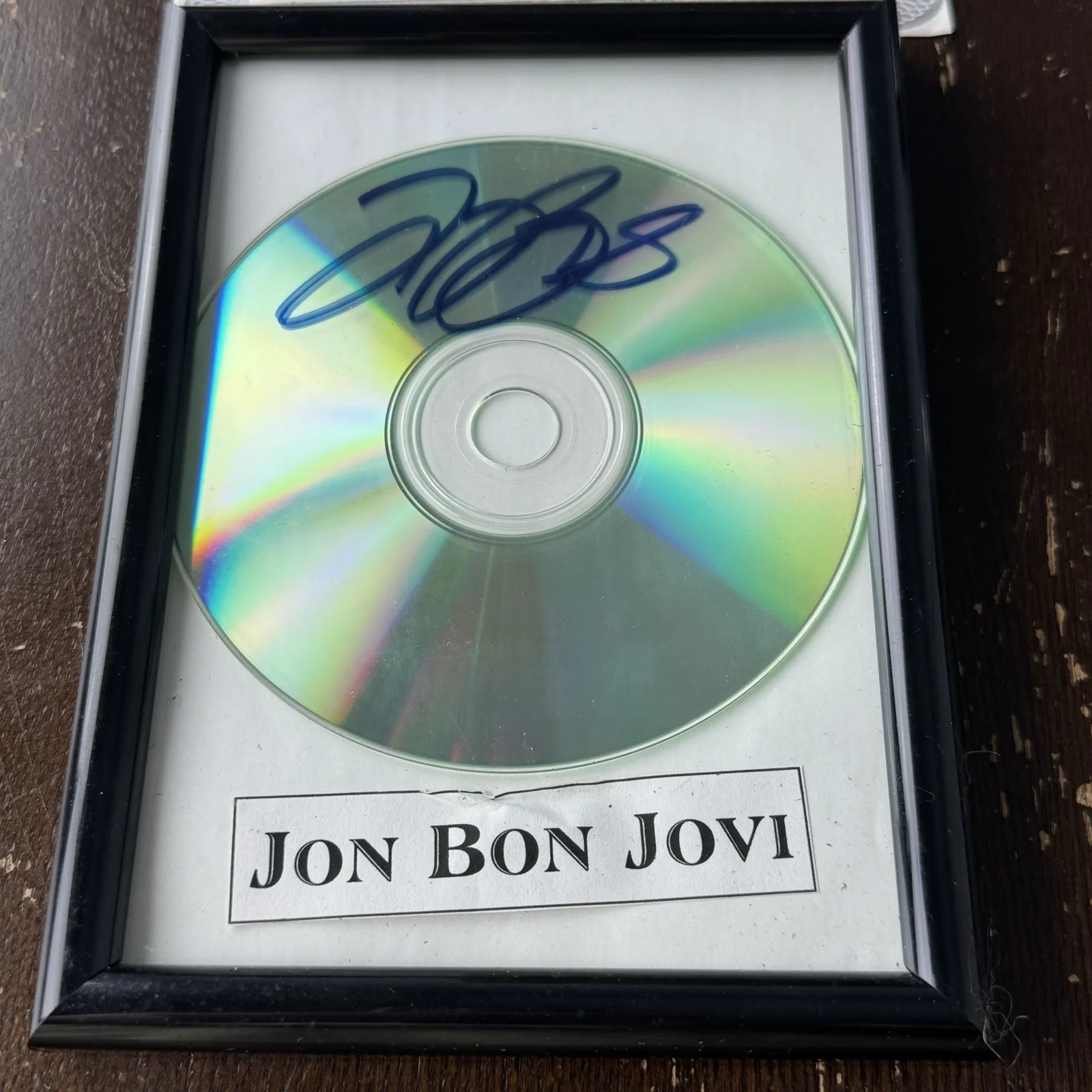 Jon Bon Jovi Autographed CD With 2003 COA Framed Signed In Person Pop Rock Star, изображение 2