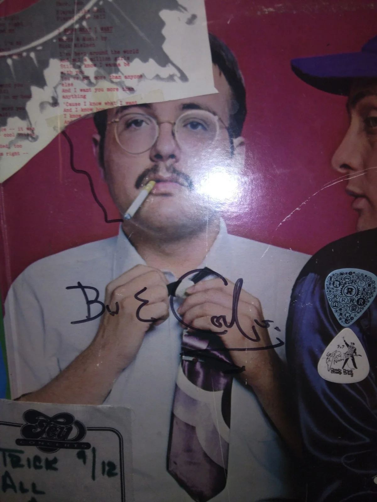 CHEAP TRICK Signed Inside Vinyl Cover x4 Nielsen ZANDER Tom BUN E +2,Guitar Pics, image 5