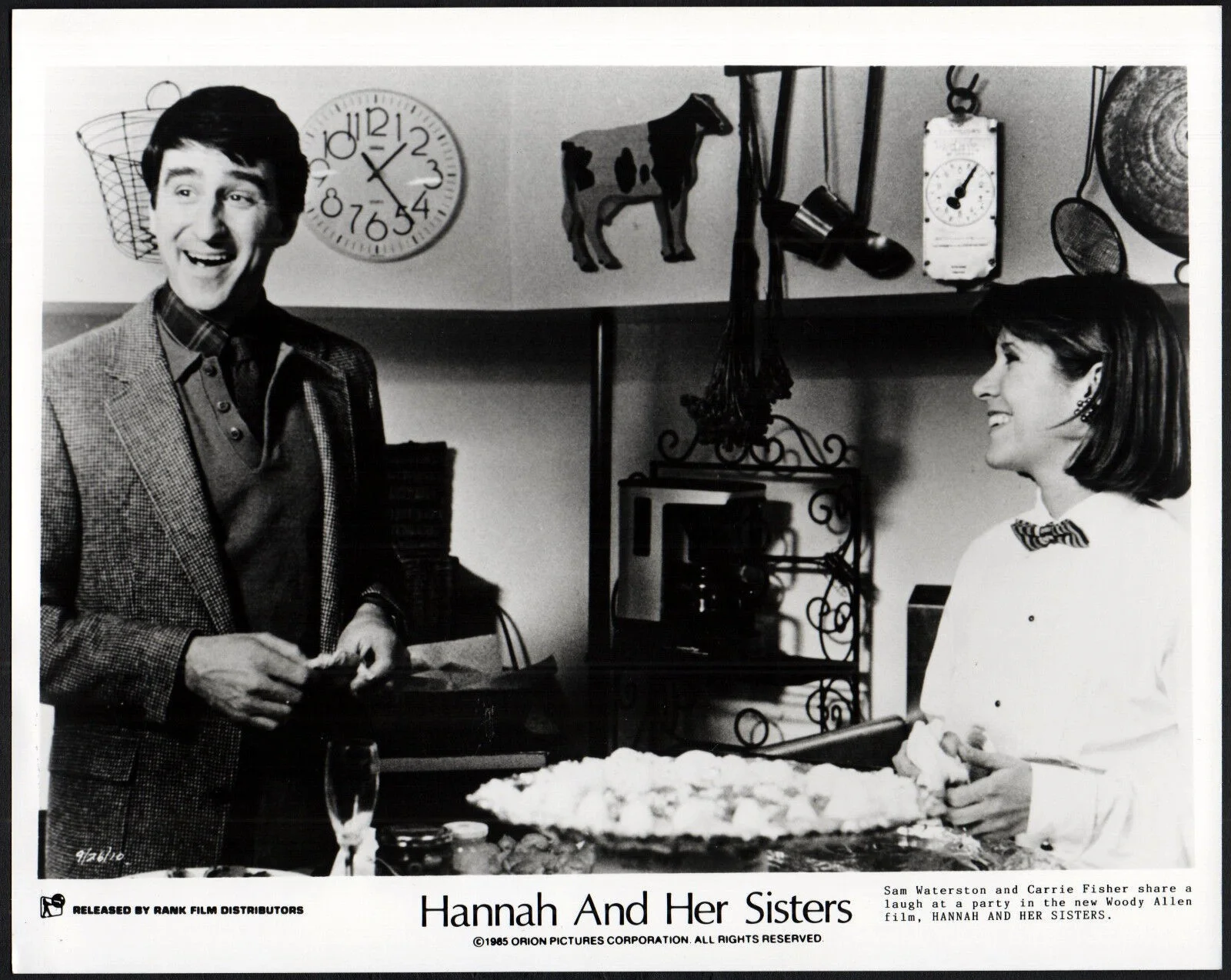 HANNAH AND HER SISTERS 1986 Max von Sydow, Barbara Hershey 2 10x8 STILLS, изображение 2