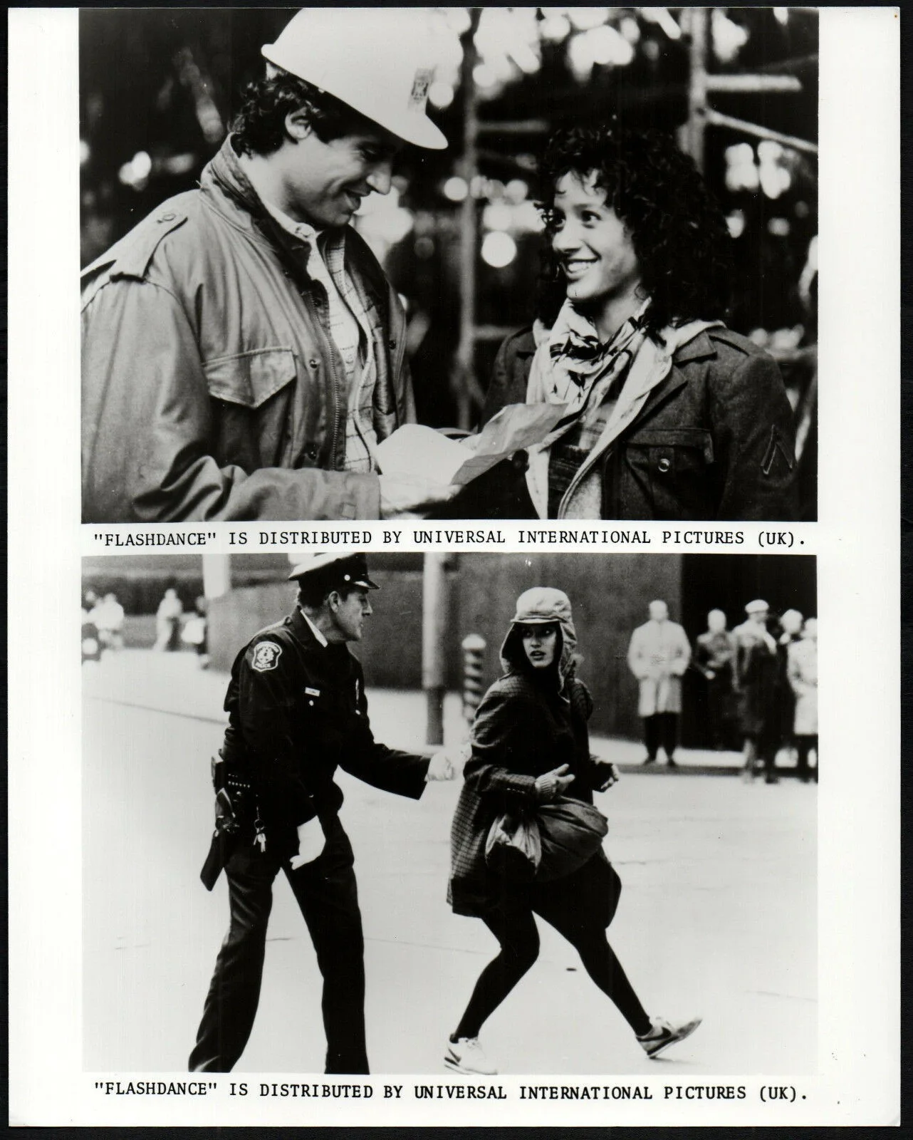 FLASHDANCE 1983 Jennifer Beals, Michael Nouri 2 10x8 STILLS, image 2