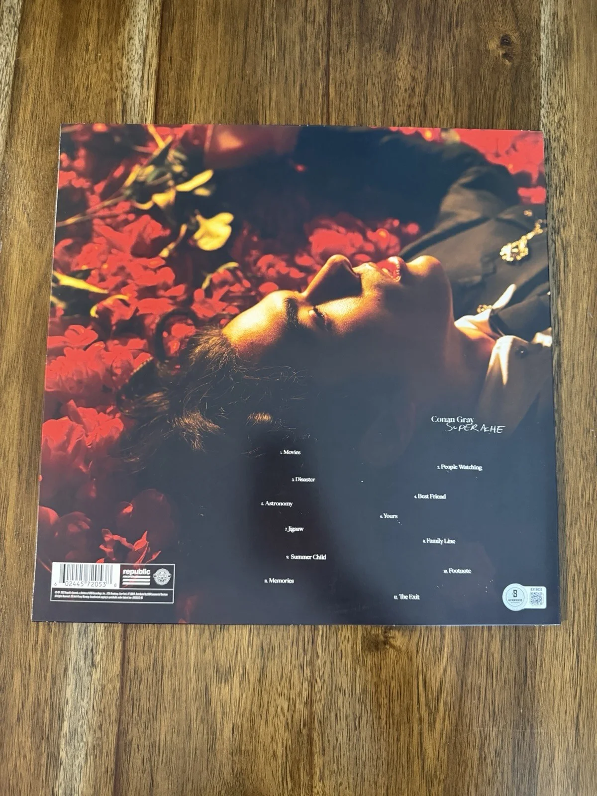 ‘Conan Gray’ Signed Vinyl Album ‘Superache’ Pop Singer Beckett Certified, image 2