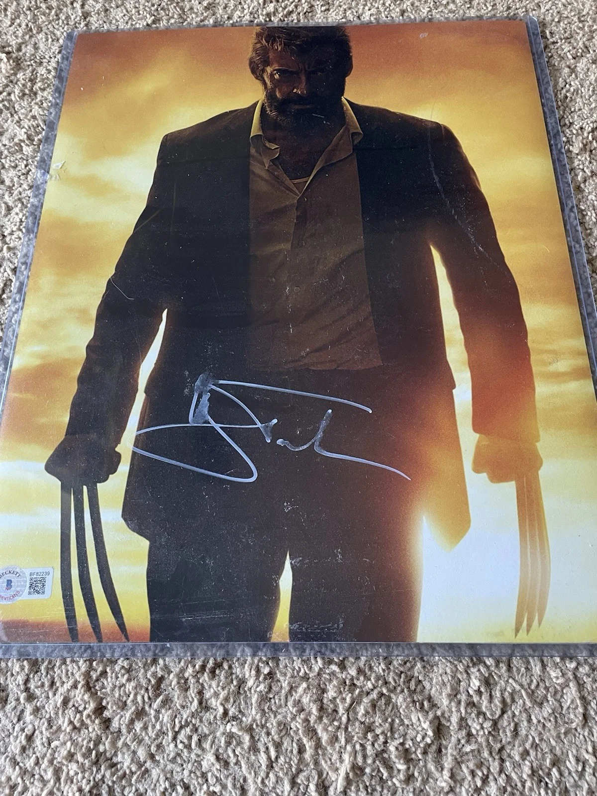 Hugh Jackman — Hugh Jackman Signed 11x14 Photo Wolverine X-Men Logan Autograph Beckett COA, image 2