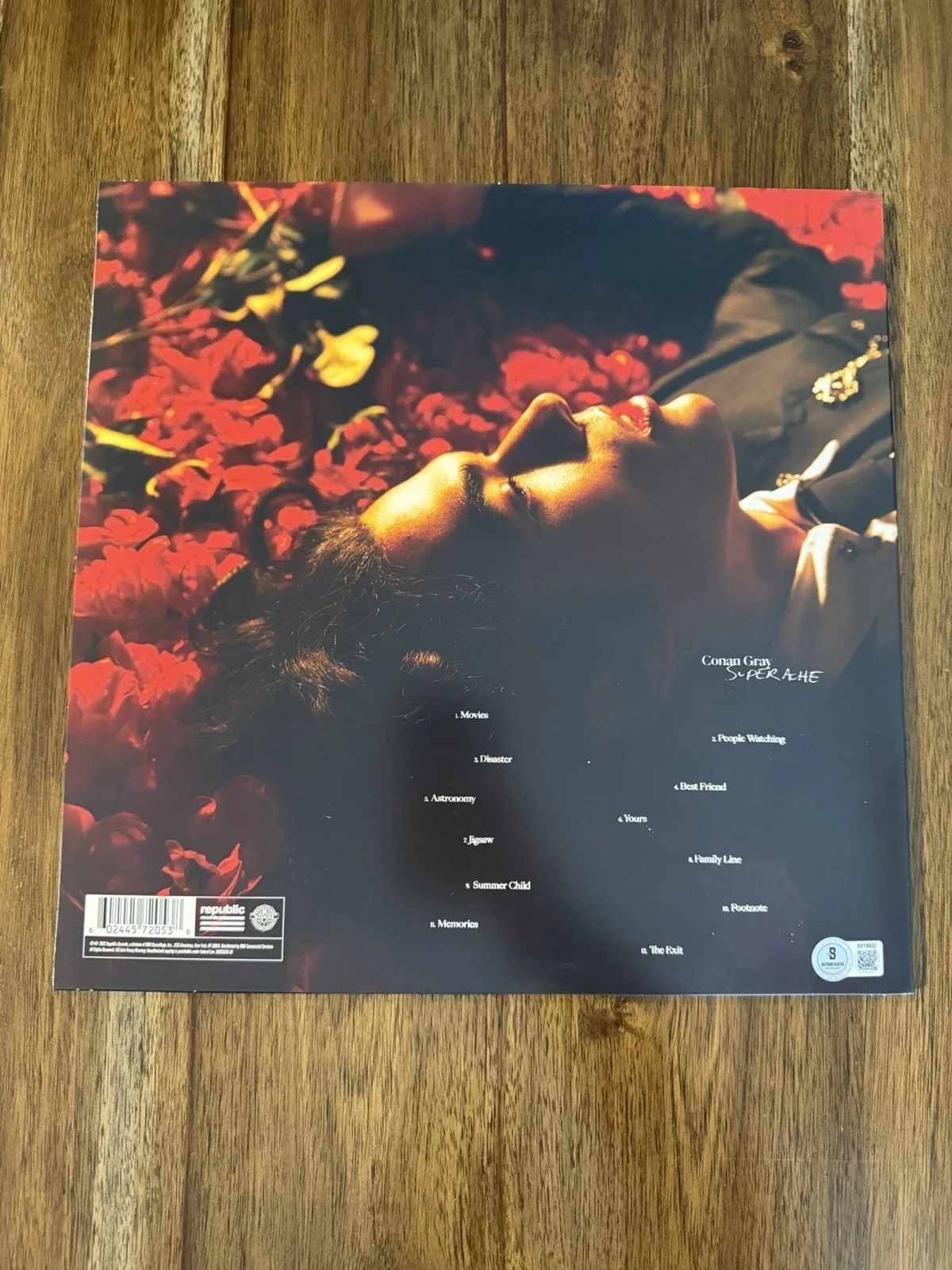 ‘Conan Gray’ Signed Vinyl Album ‘Superache’ Pop Singer Beckett Certified, изображение 2