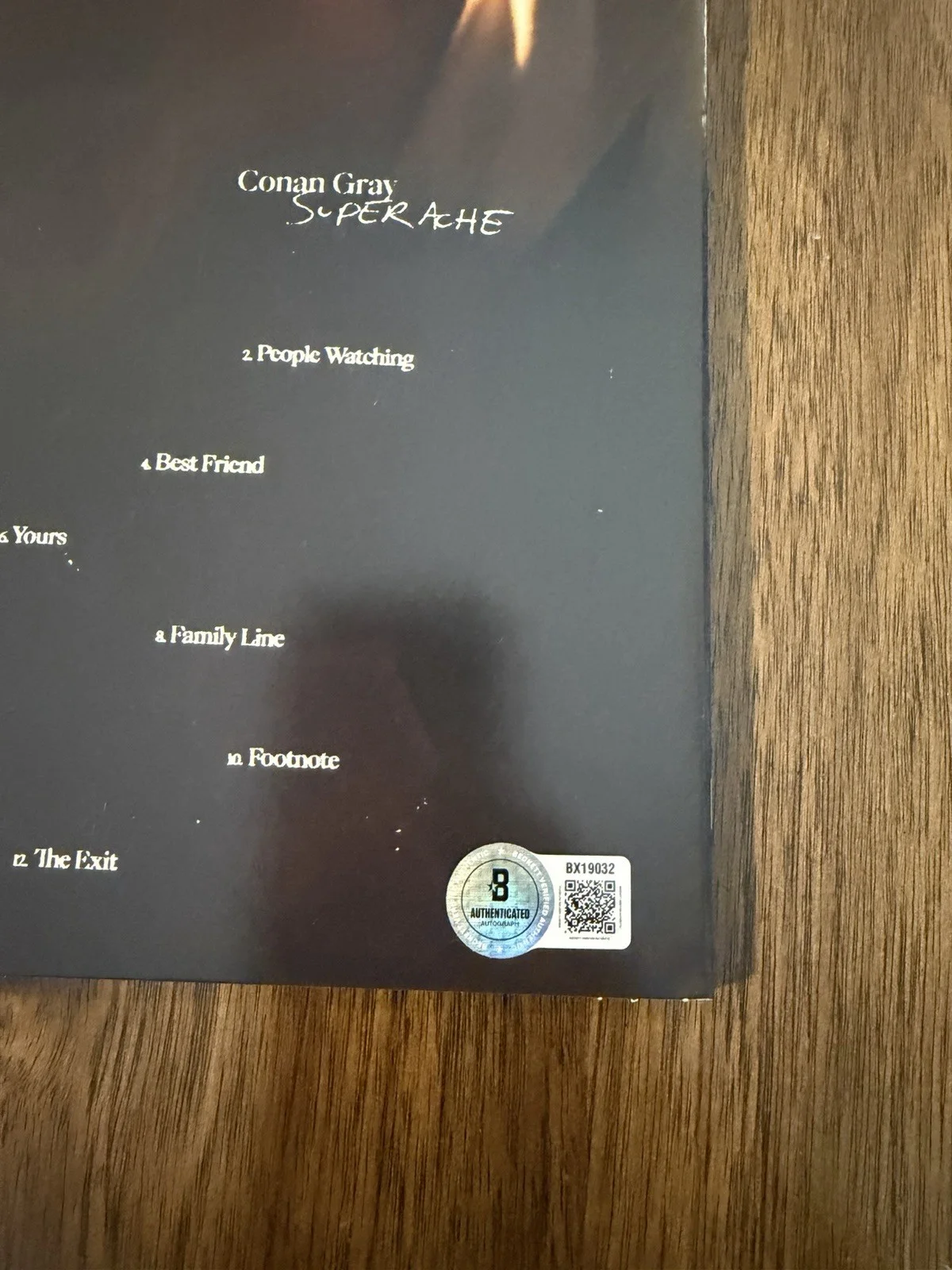 ‘Conan Gray’ Signed Vinyl Album ‘Superache’ Pop Singer Beckett Certified, изображение 3