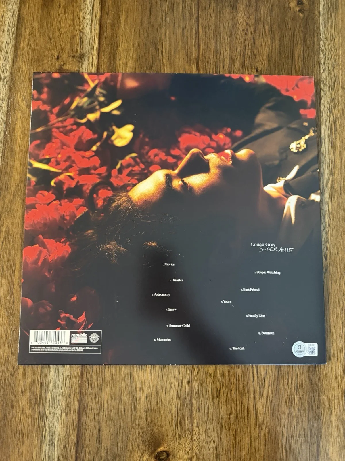 ‘Conan Gray’ Signed Vinyl Album ‘Superache’ Pop Singer Beckett Certified, image 2