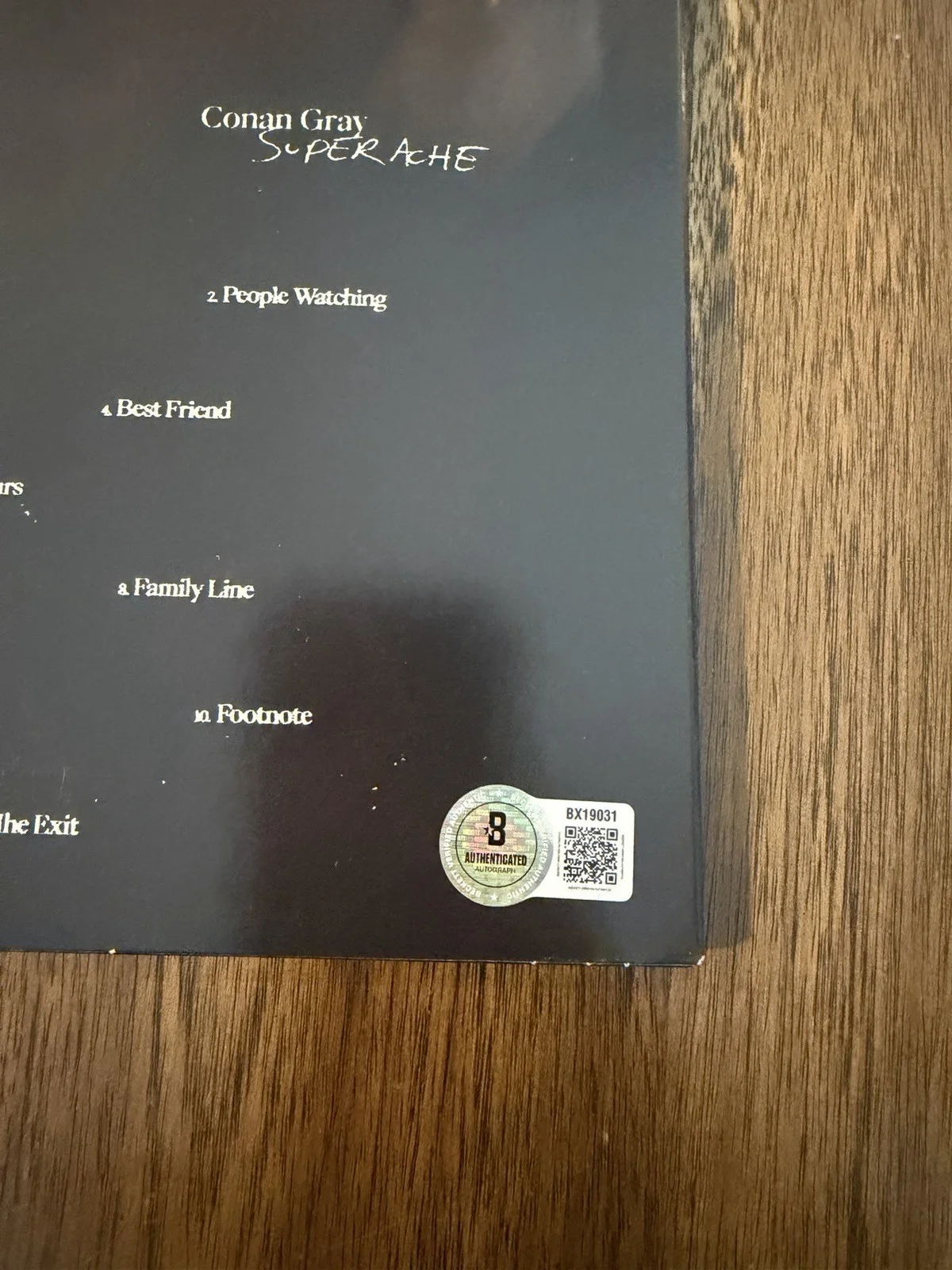 ‘Conan Gray’ Signed Vinyl Album ‘Superache’ Pop Singer Beckett Certified, image 3