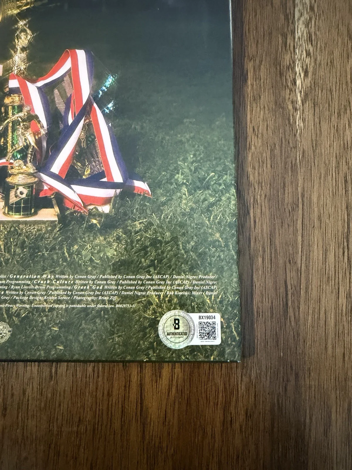 ‘Conan Gray’ Signed Vinyl Album ‘Sunset Season’ Pop Singer Beckett Certified, image 3