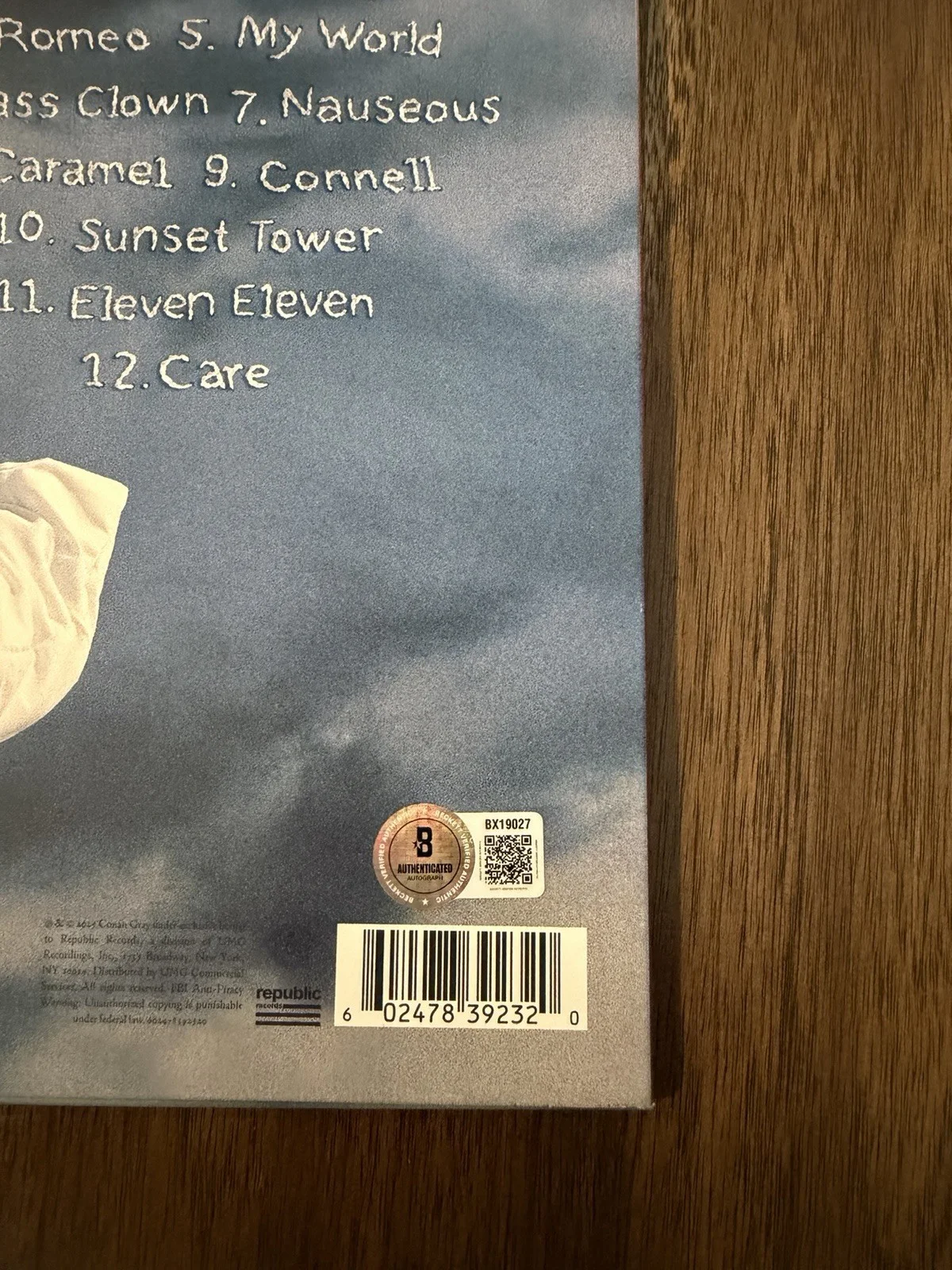 ‘Conan Gray’ Signed Vinyl Album ‘Wishbone’ Pop Singer Beckett Certified, image 3