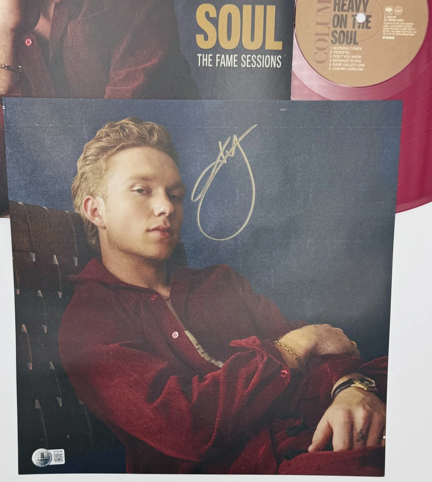 Ty Myers Signed Heavy on the Soul Vinyl Record Insert Country Autograph BAS K46, image 2
